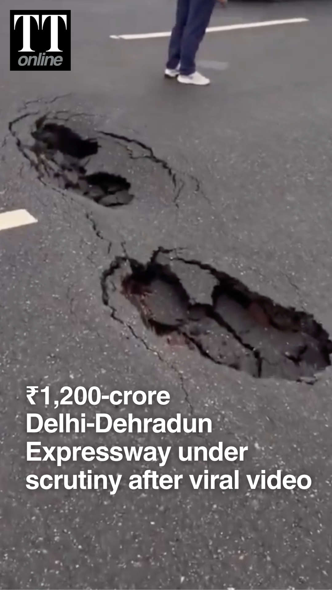 Viral Video Shows Giant Potholes on ₹1,200 Cr Delhi–Dehradun Expressway