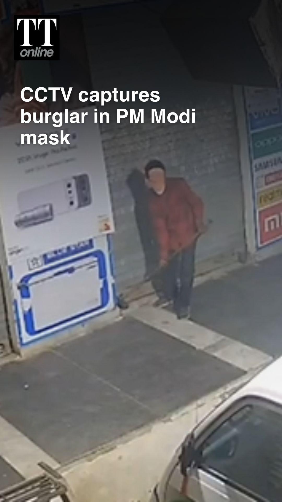WATCH | Man in ‘Modi Mask’ Caught on CCTV in Burglary Attempt in Rajasthan