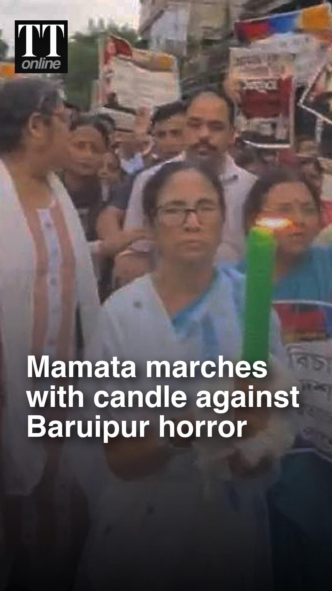TMC Chief Mamata Banerjee Leads Candle March Against Baruipur Horror