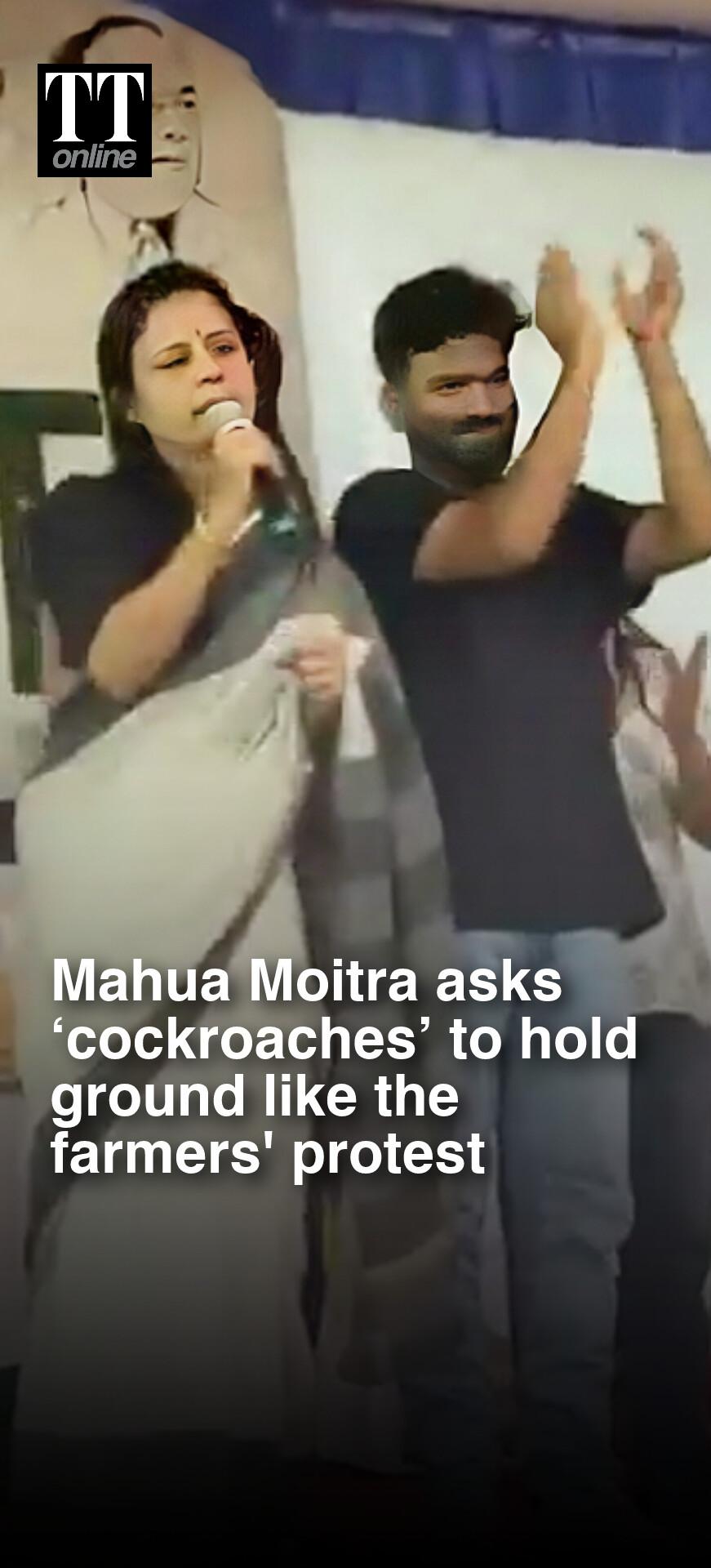 TMC MP Mahua Moitra Joins Cockroach Janta Party Protest in Delhi