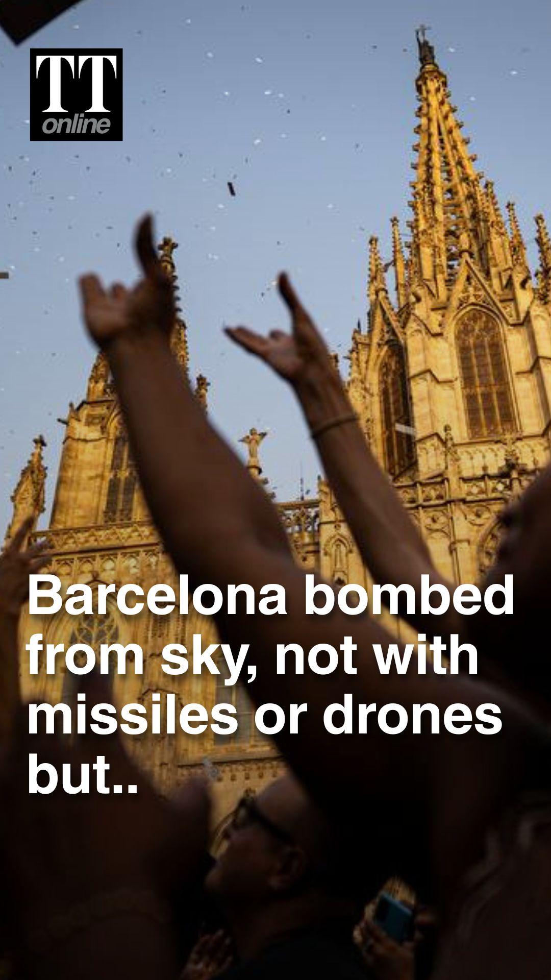 Barcelona Cathedral Bombed From the Sky But Not With Missiles