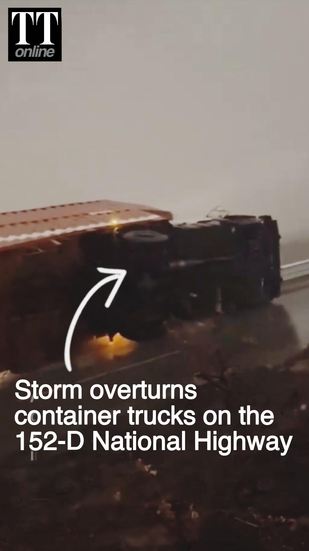 Fierce Storm Overturns Container Trucks in Ambala, Uproots Trees, Snaps Power
