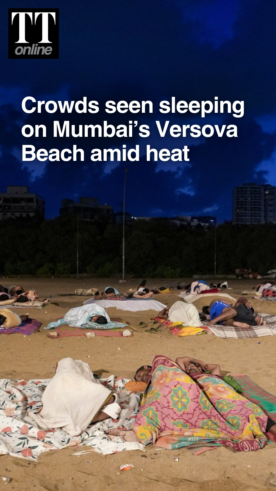 Dozens Seen Sleeping on Mumbai's Versova Beach Amid Heat, Power Cuts
