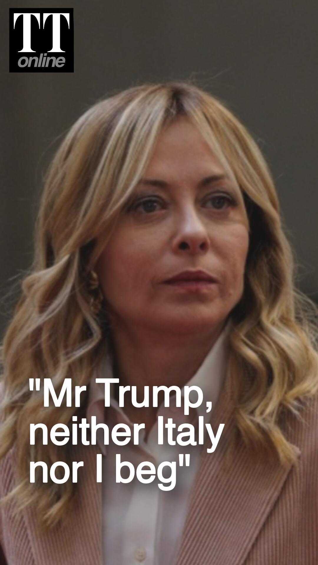 Giorgia Meloni Rebukes Trump Over His ‘She Begged for a Picture’ Remark