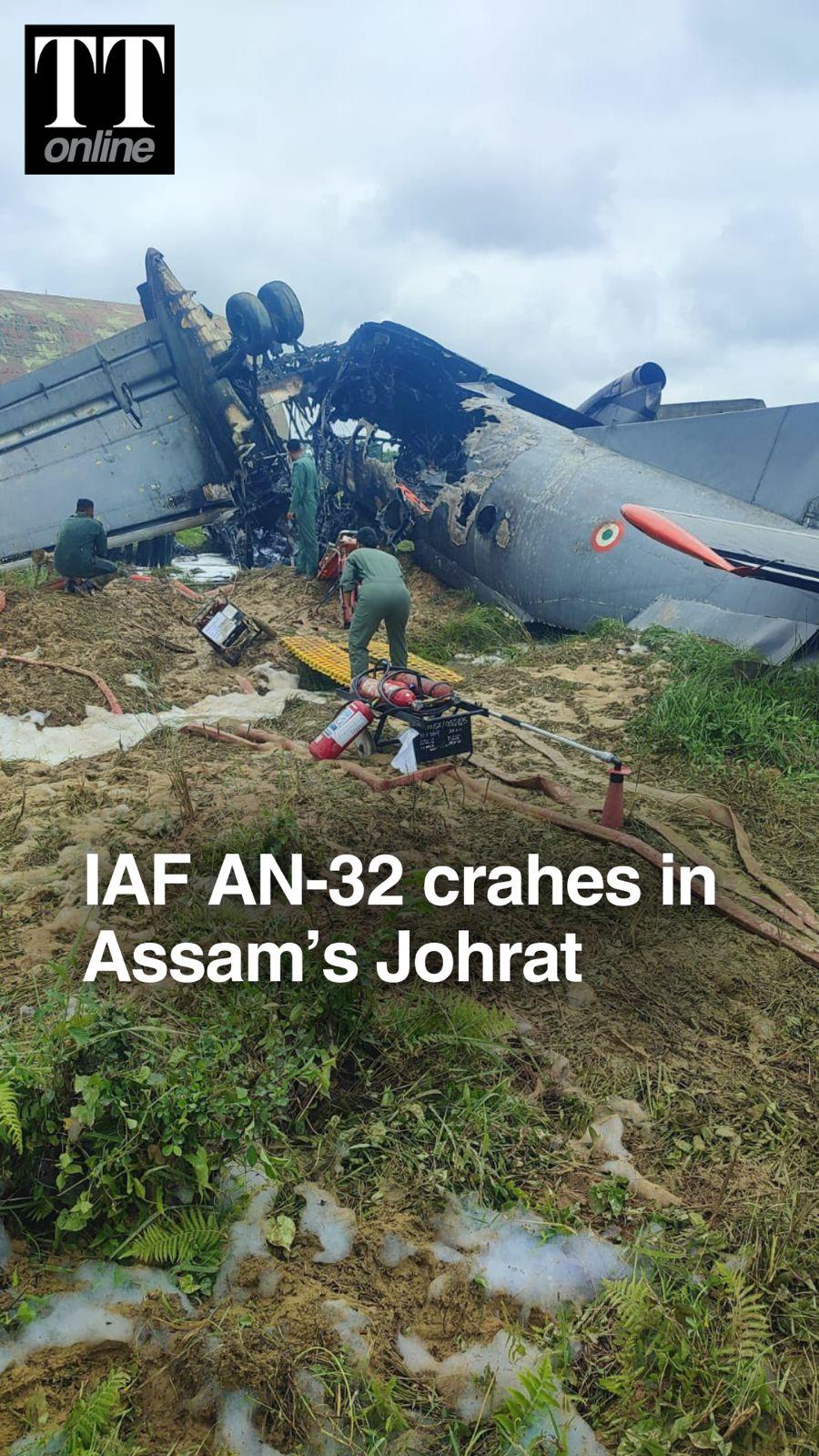IAF AN-32 Plane crashes After Landing in Assam’s Johrat