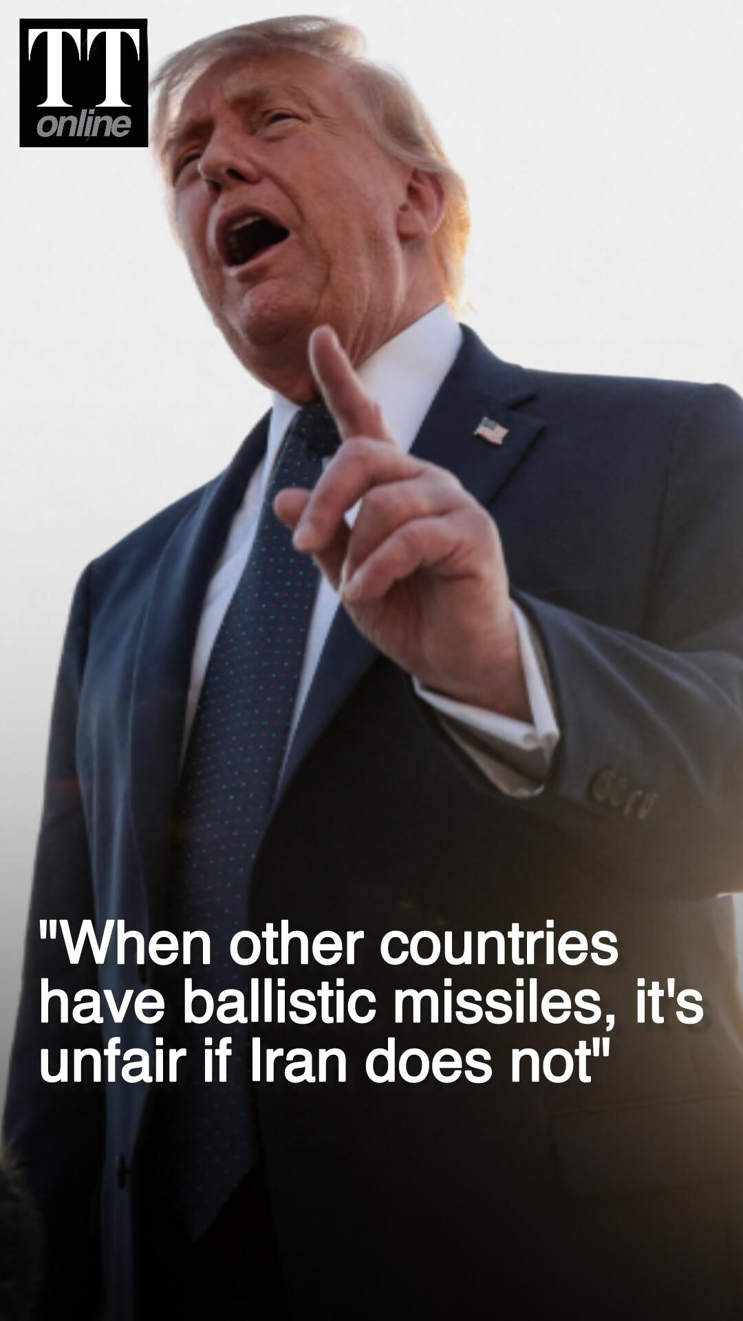 Trump Says It’s Okay for Iran to Have Ballistic Missiles — "If Saudi Arabia and Qatar..."