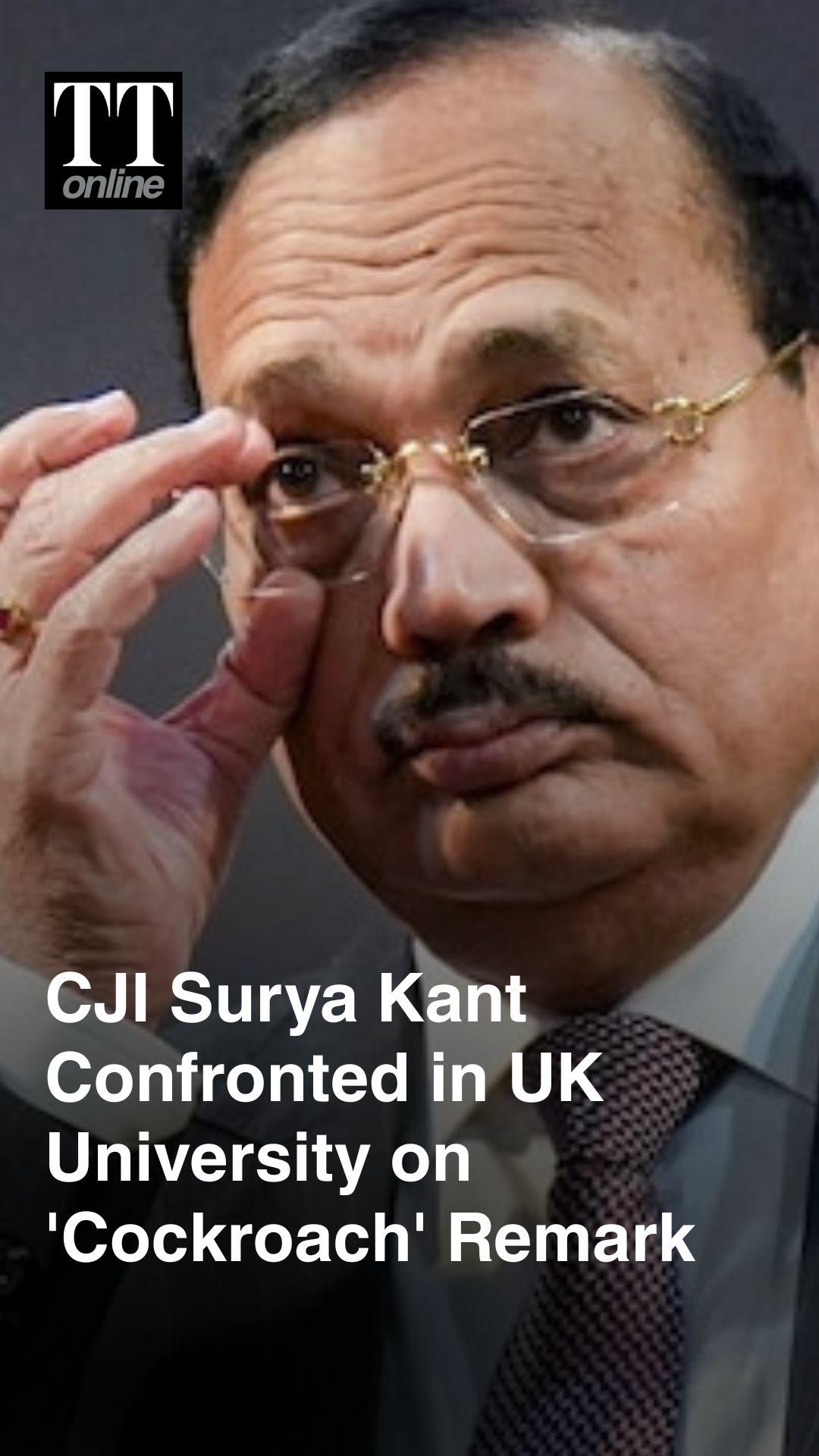 CJI Surya Kant Confronted in UK University on 'Cockroach' Remark #cji #cockroachjanataparty #cjp