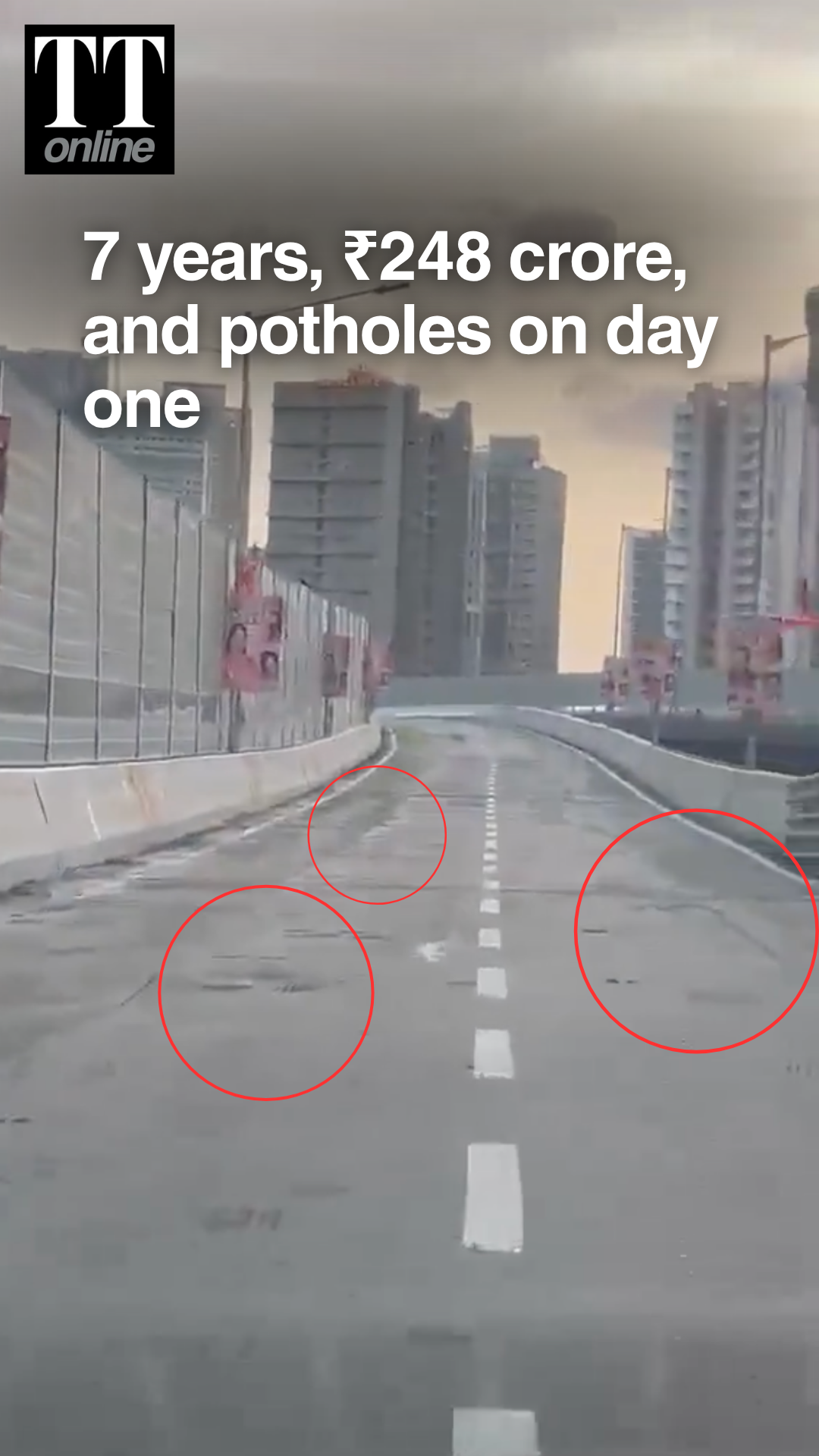 7 Years & Rs 284 Crore Later, Potholes Seen on Mumbai’s Mrinal Tai Gore Flyover