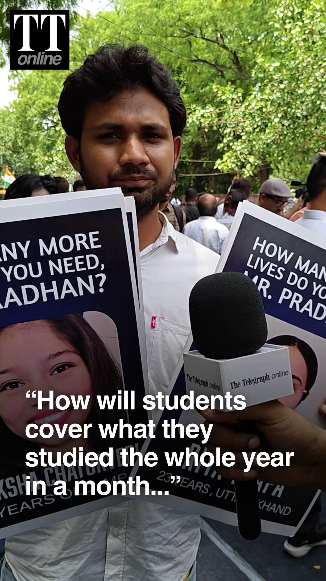 CJP Protest | ‘How Will Students Cover a Year’s Studies in a Month?’: NEET Protester