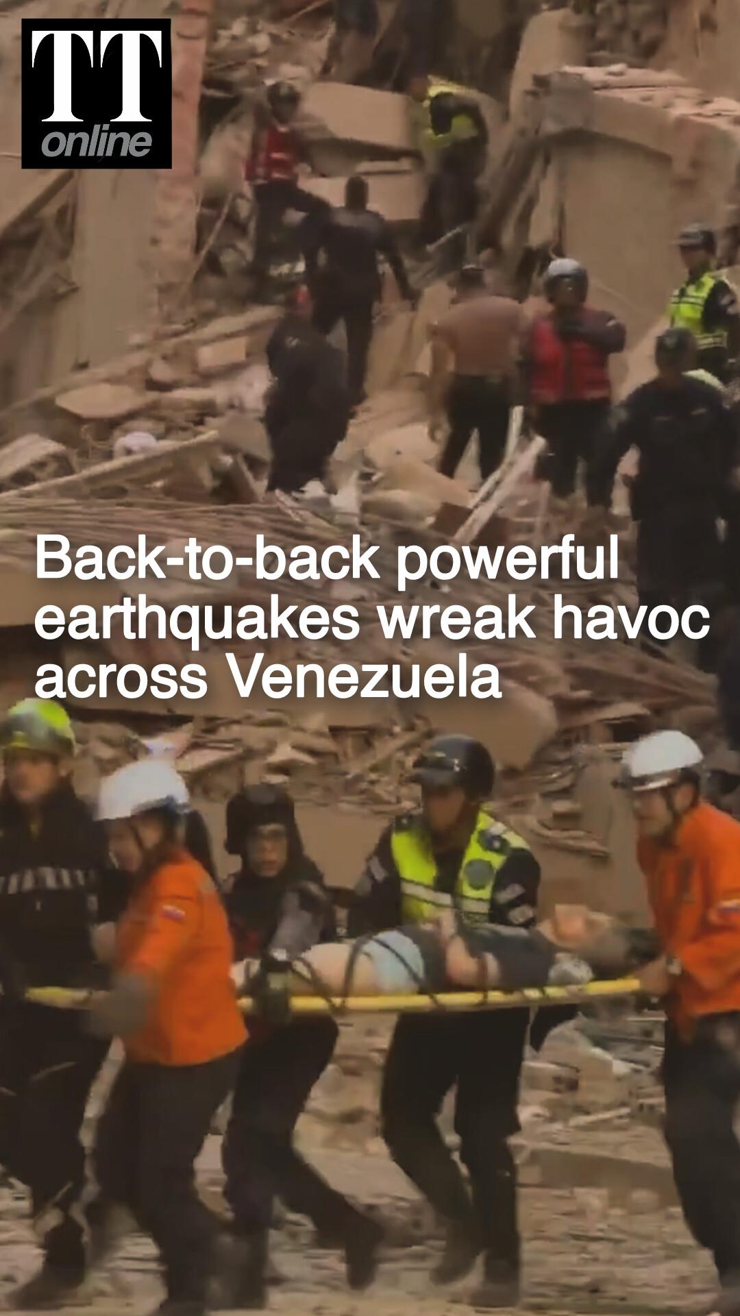 Back-to-back Earthquakes rock Venezuela, Multiple Deaths Reported, Buildings Collapse