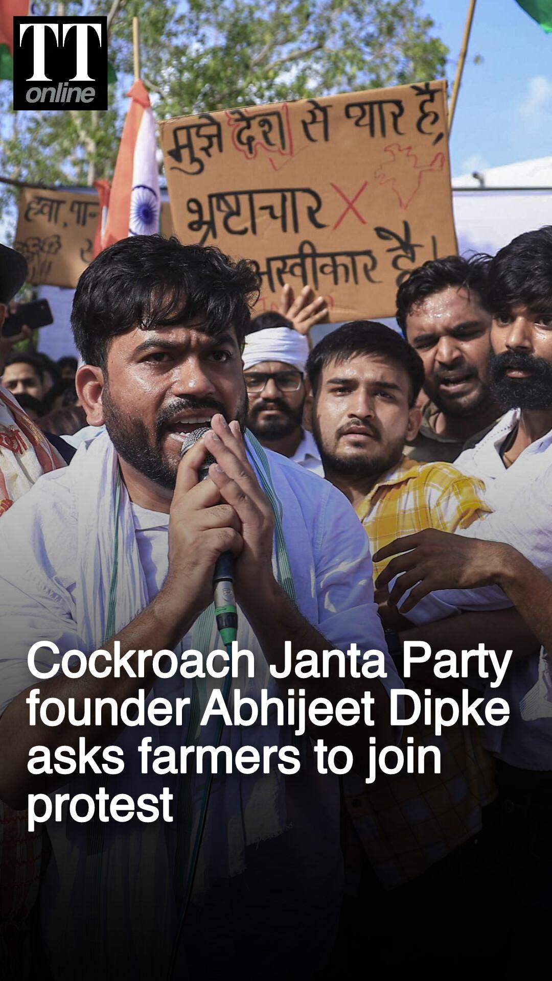 Day 2 of Cockroach Protest at Jantar Mantar: Abhijeet Dipke Asks Farmers to Join in
