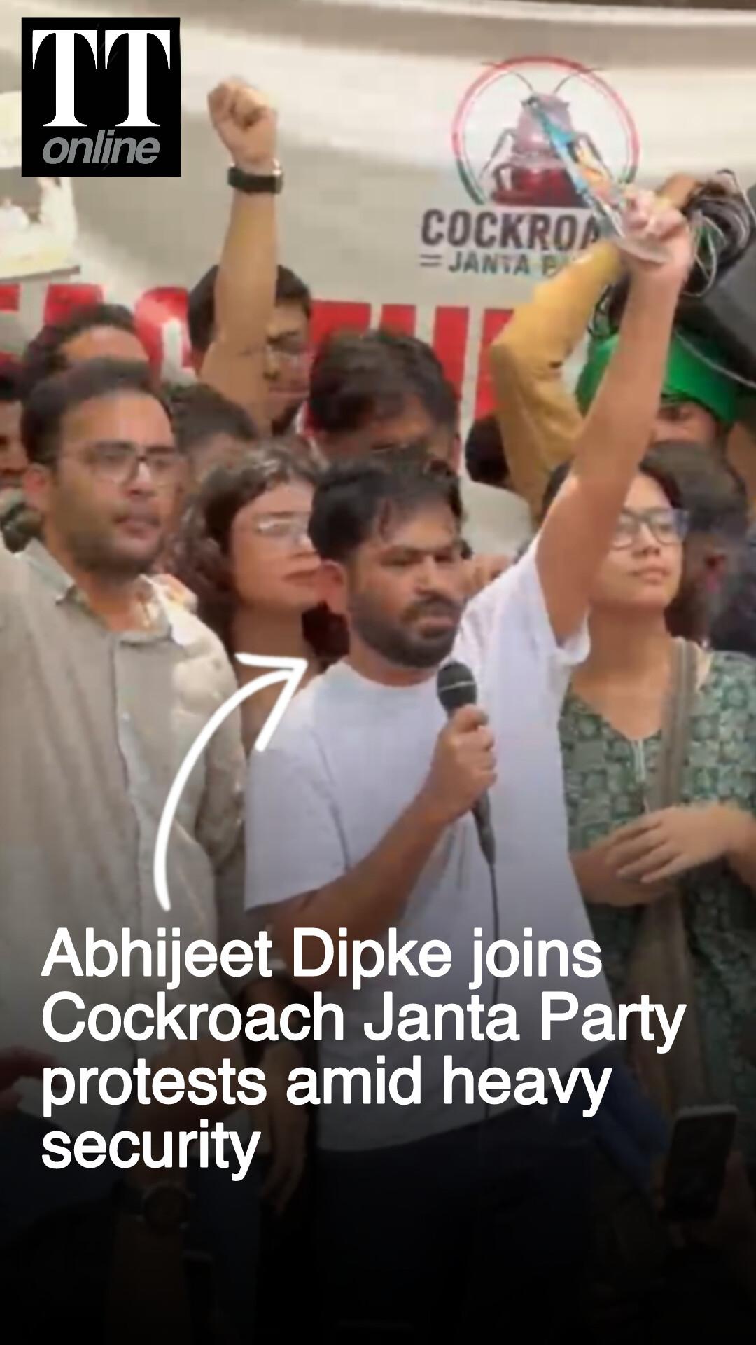 Founder Abhijeet Dipke Joins Cockroach Janta Party Protests at Jantar Mantar