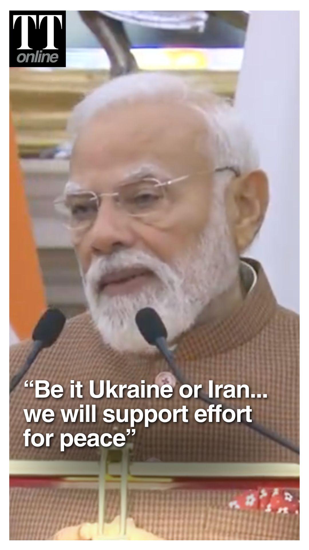 "Military Conflict Alone Cannot Resolve Issues": Modi on Iran, Ukraine Wars