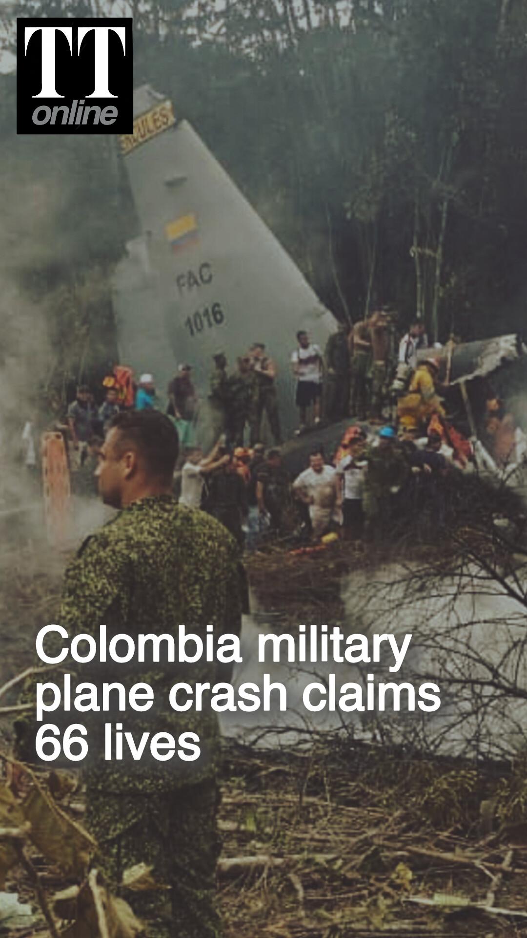 Colombian Air Force Plane Crashes After Takeoff, At Least 66 Killed