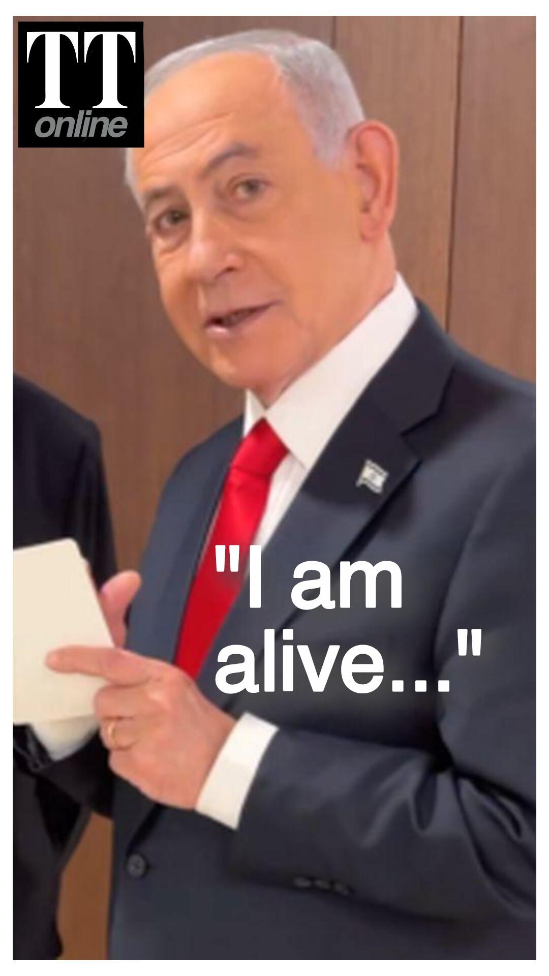 Netanyahu Releases New Video Saying "I'm Alive", Warns of More Strikes on Iran