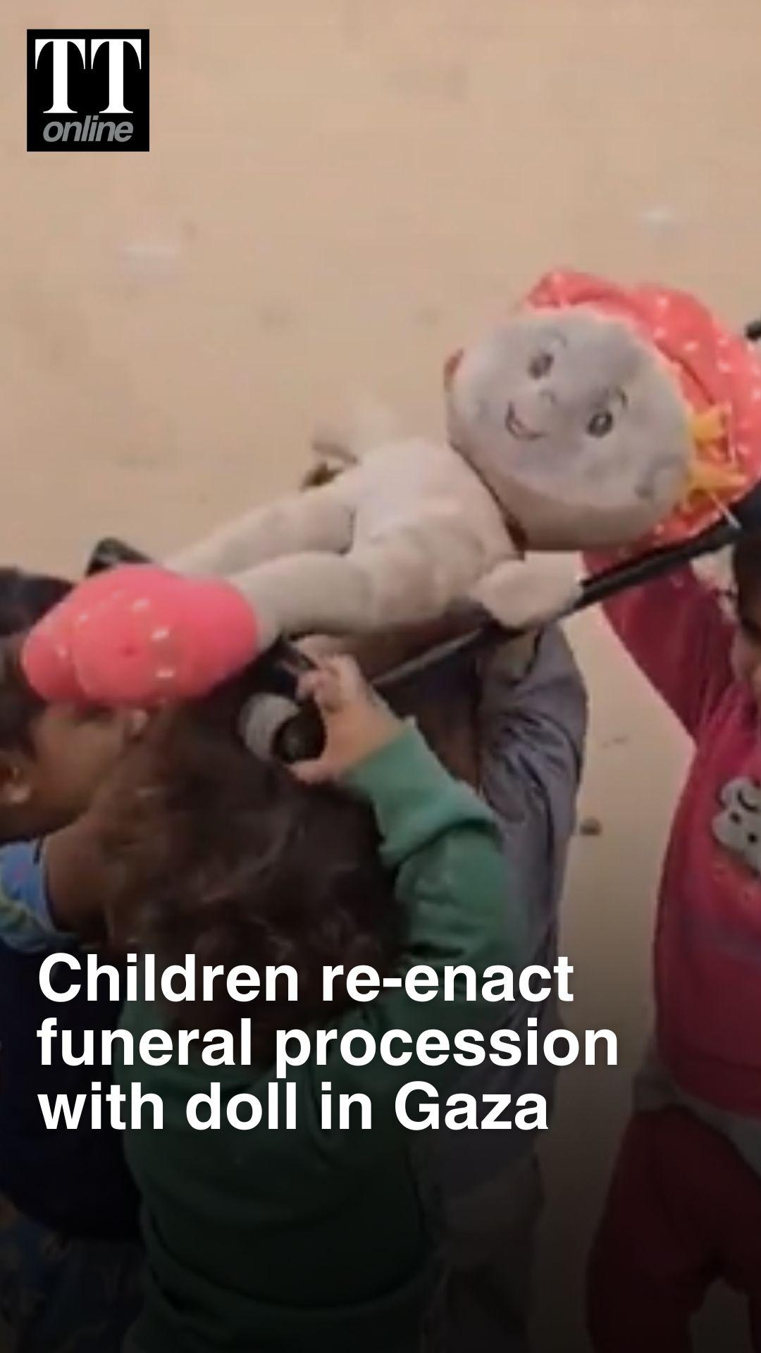 WATCH | Children in Gaza Re-Enact Funeral Procession During Play