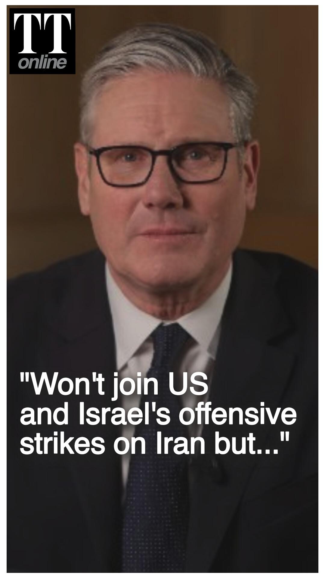 Kier Starmer Says UK Won't Join Iran War But Justifies Allowing US to Use its Military Bases