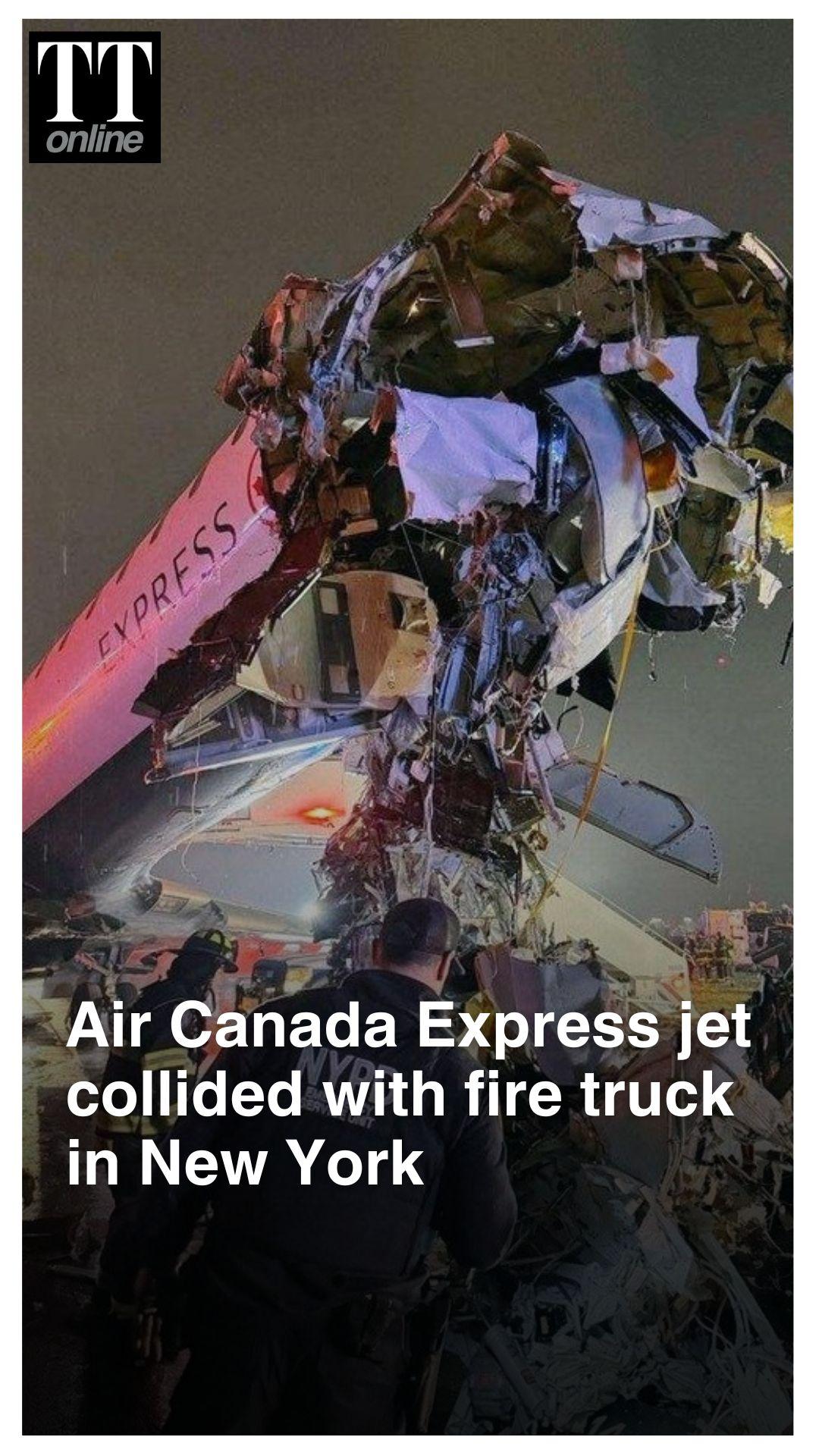 Air Canada Express Jet Collides with Fire Truck at New York’s La Guardia Airport, Two Killed
