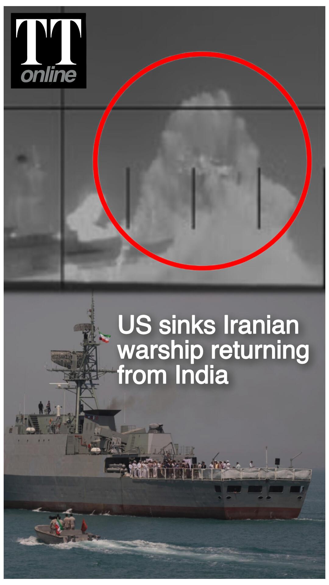 US Submarine Sinks Iranian Warship IRIS Dena Returning From India, 87 Killed