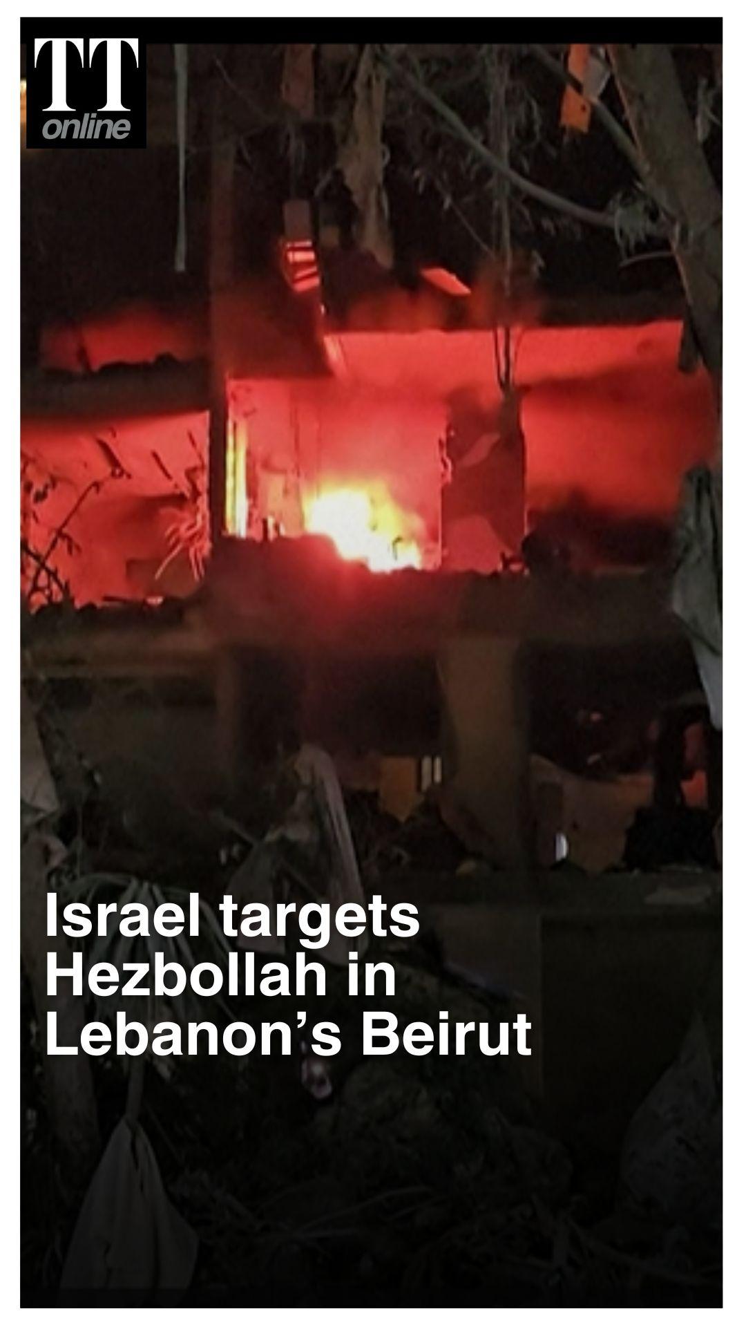 Israel Strikes Beirut's Southern Suburbs in Lebanon After Hezbollah Attacks