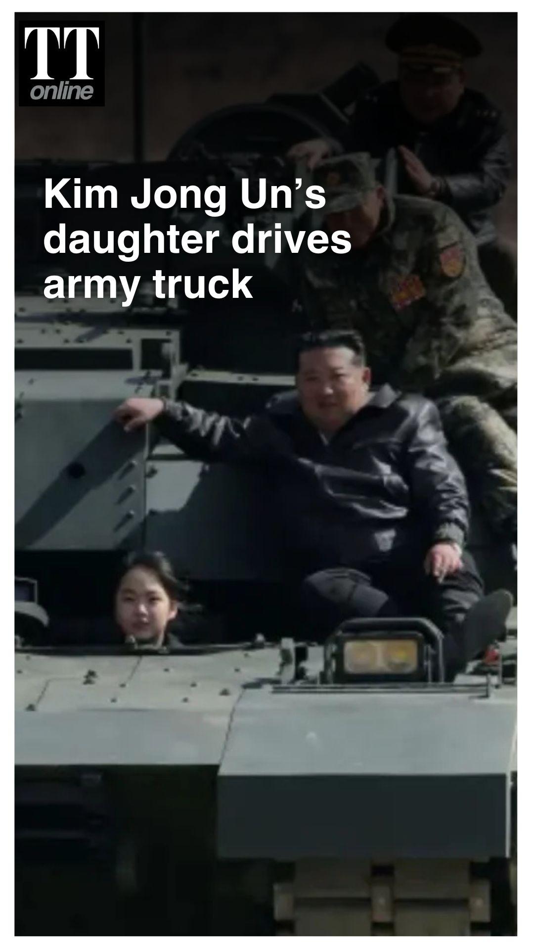 WATCH | Kim Jong Un’s Teenage Daughter Drives Army Tank in Latest Public Appearance