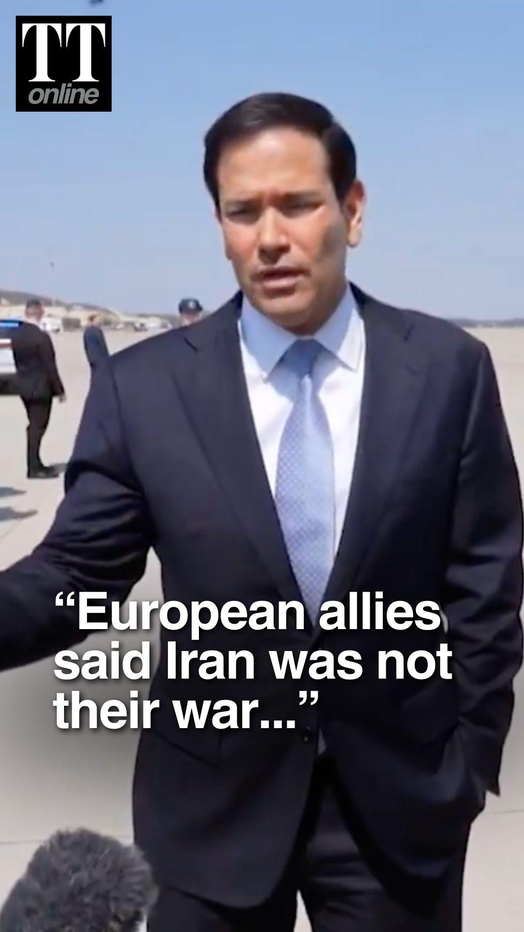 Marco Rubio Shades European Allies, Says “Nobody Helped US” With Iran War