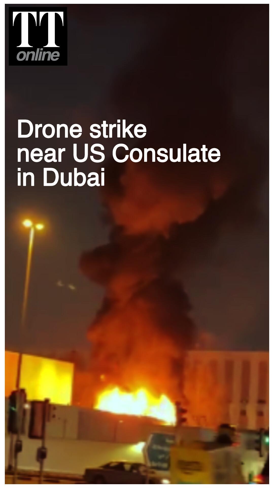 Watch | Drone Strike Near US Consulate in Dubai amid Iran Attacks on US Missions