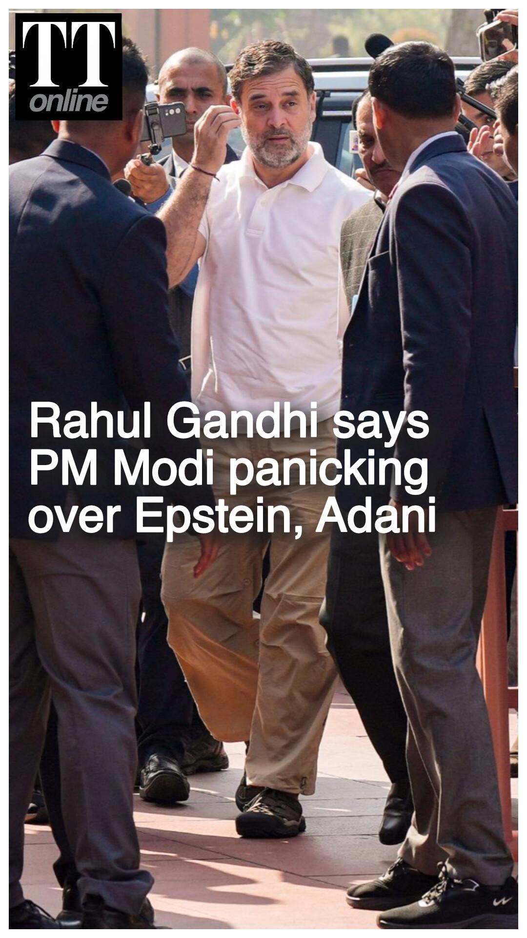 PM Asking People Not to Panic But is Himself Panicked Over Epstein, Adani: Rahul Gandhi