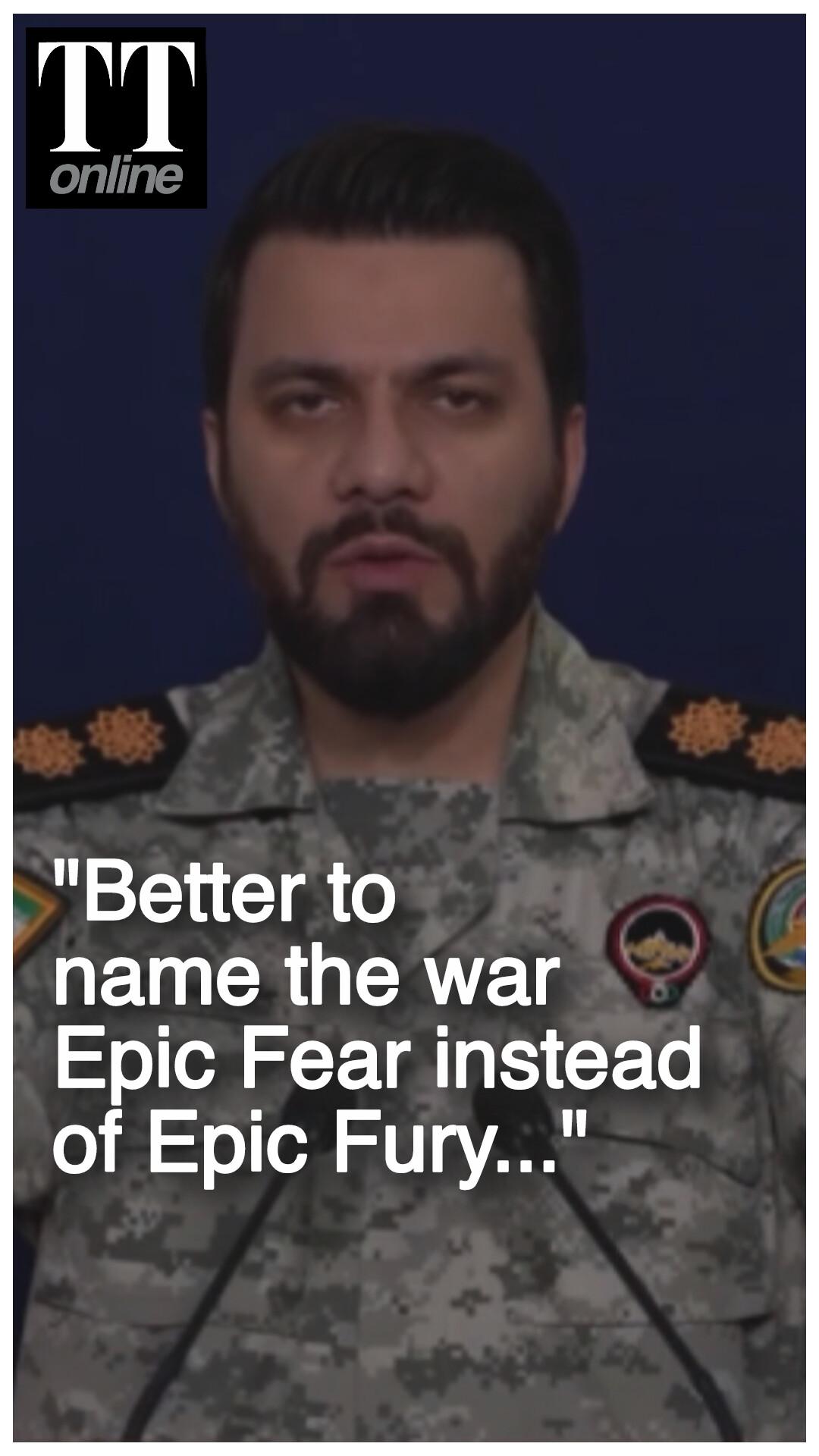 Iran's Wartime Commander Mocks Trump — "Better to Name This War Epic Fear"