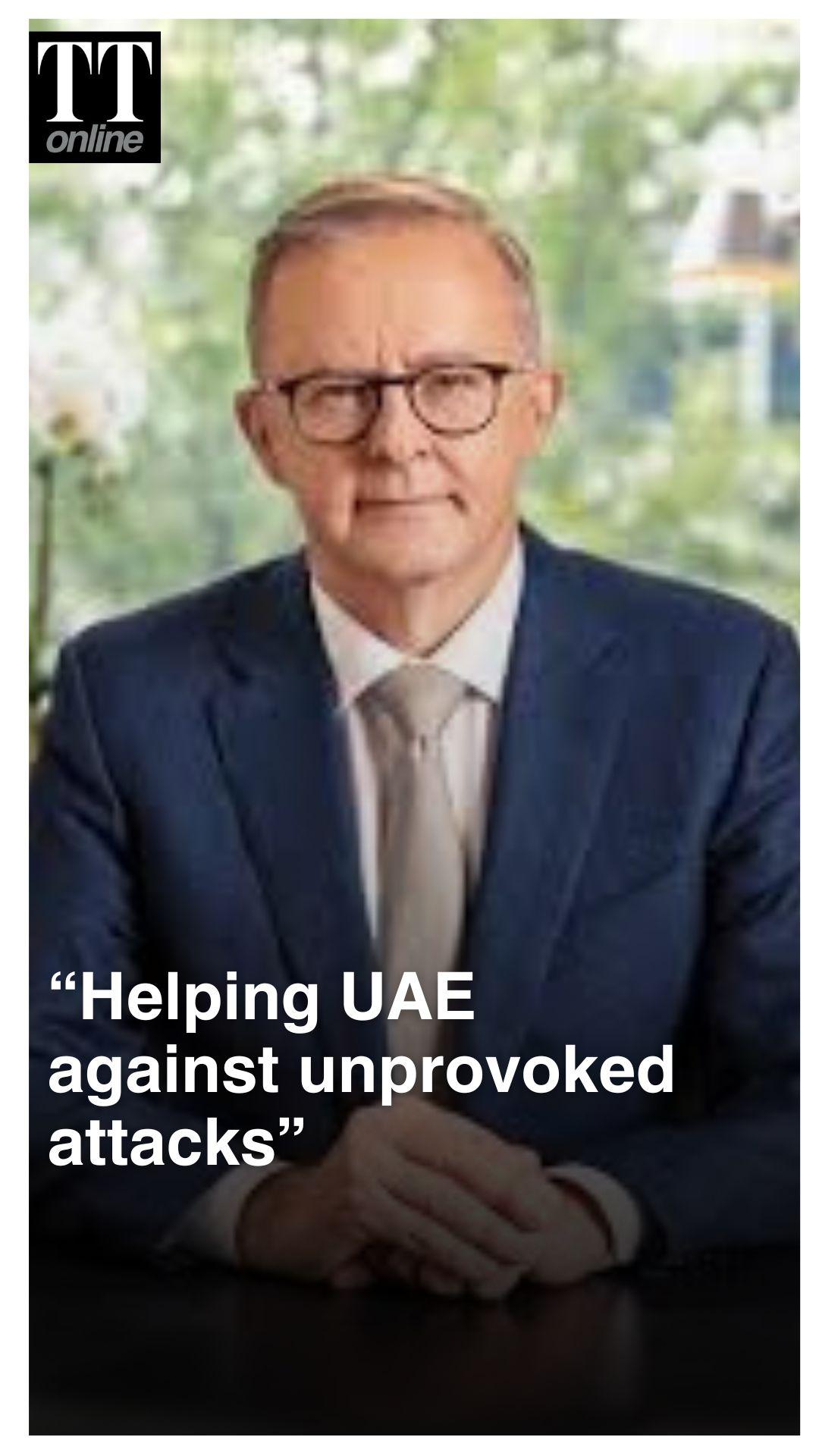 Australian PM Says Military Supports For UAE, No Ground Troops for Iran