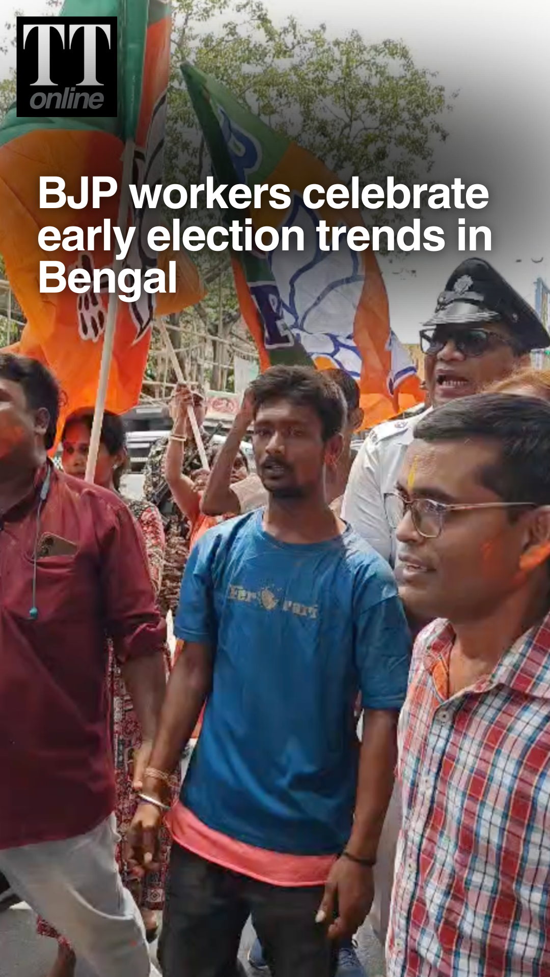 Election 2026: BJP Workers Celebrate in Bengal As Early Trends Indicate Victory