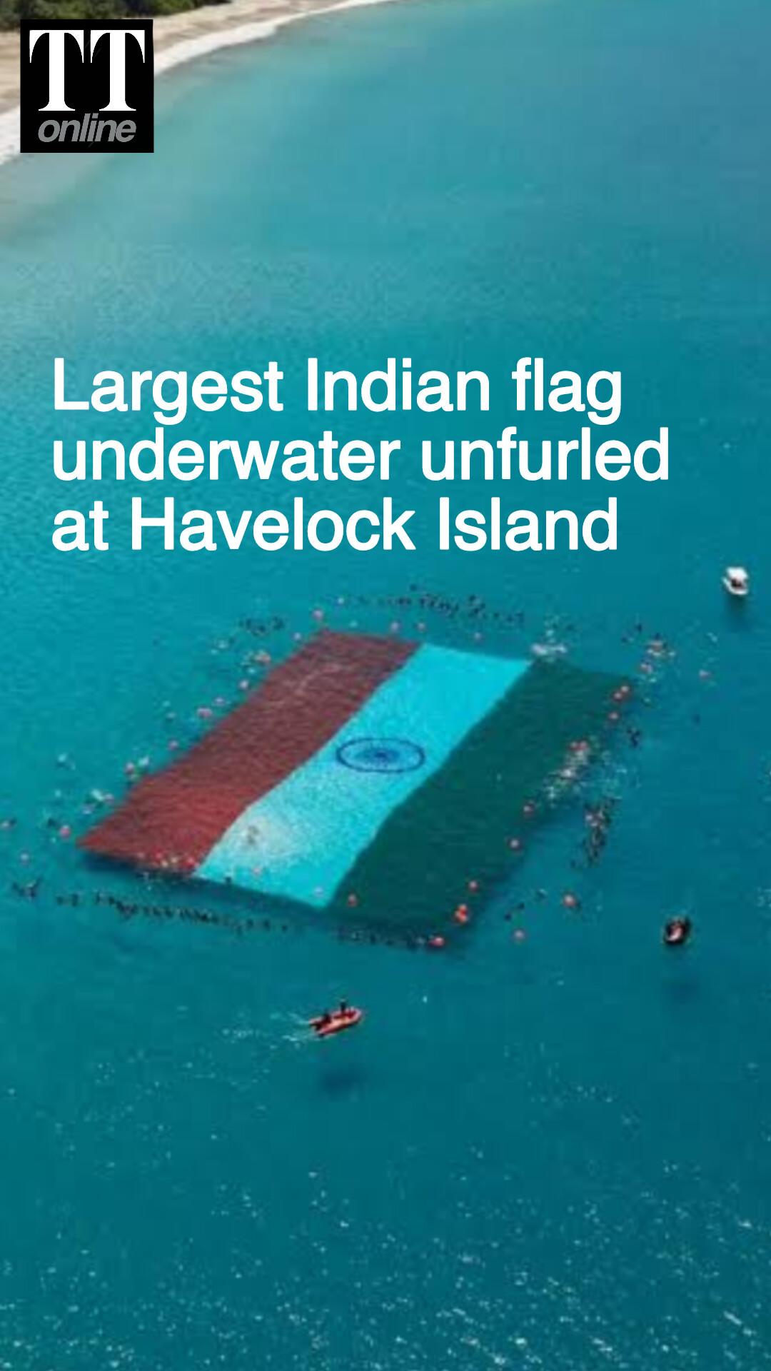 Andaman & Nicobar Sets Guinness Record By Unfurling Largest Indian Flag Underwater