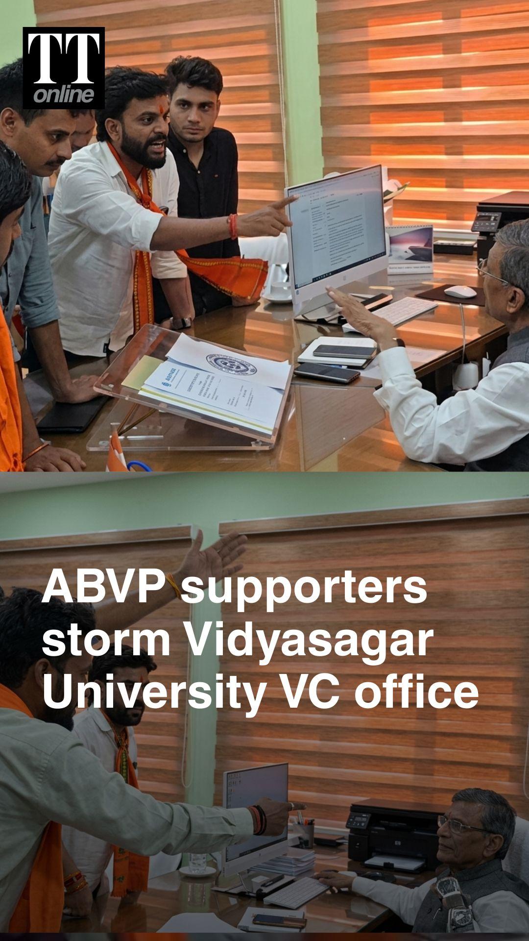 ABVP Supporters Seen Forcing Vidyasagar University VC to Chant ‘Jai Shree Ram’