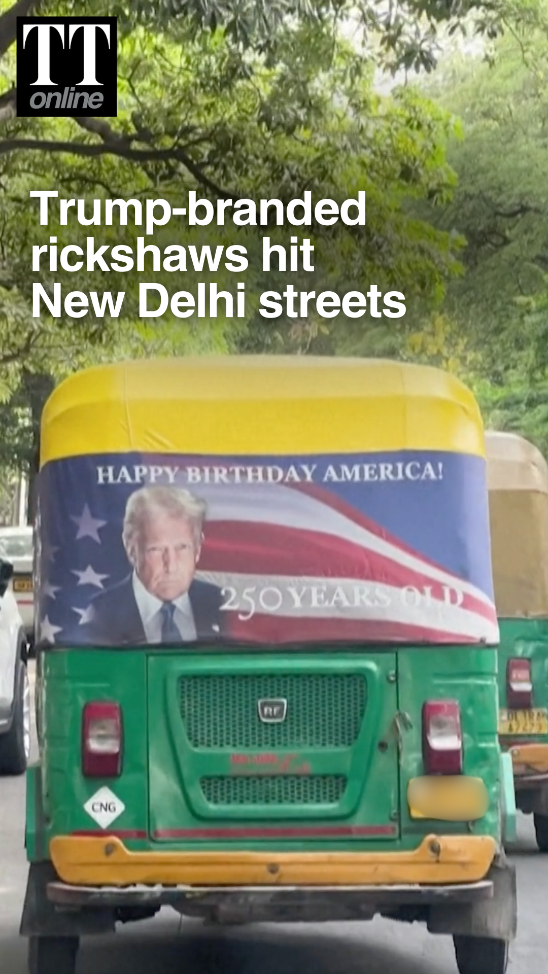 Trump-Branded Rickshaws Roll Through Delhi...Here's Why