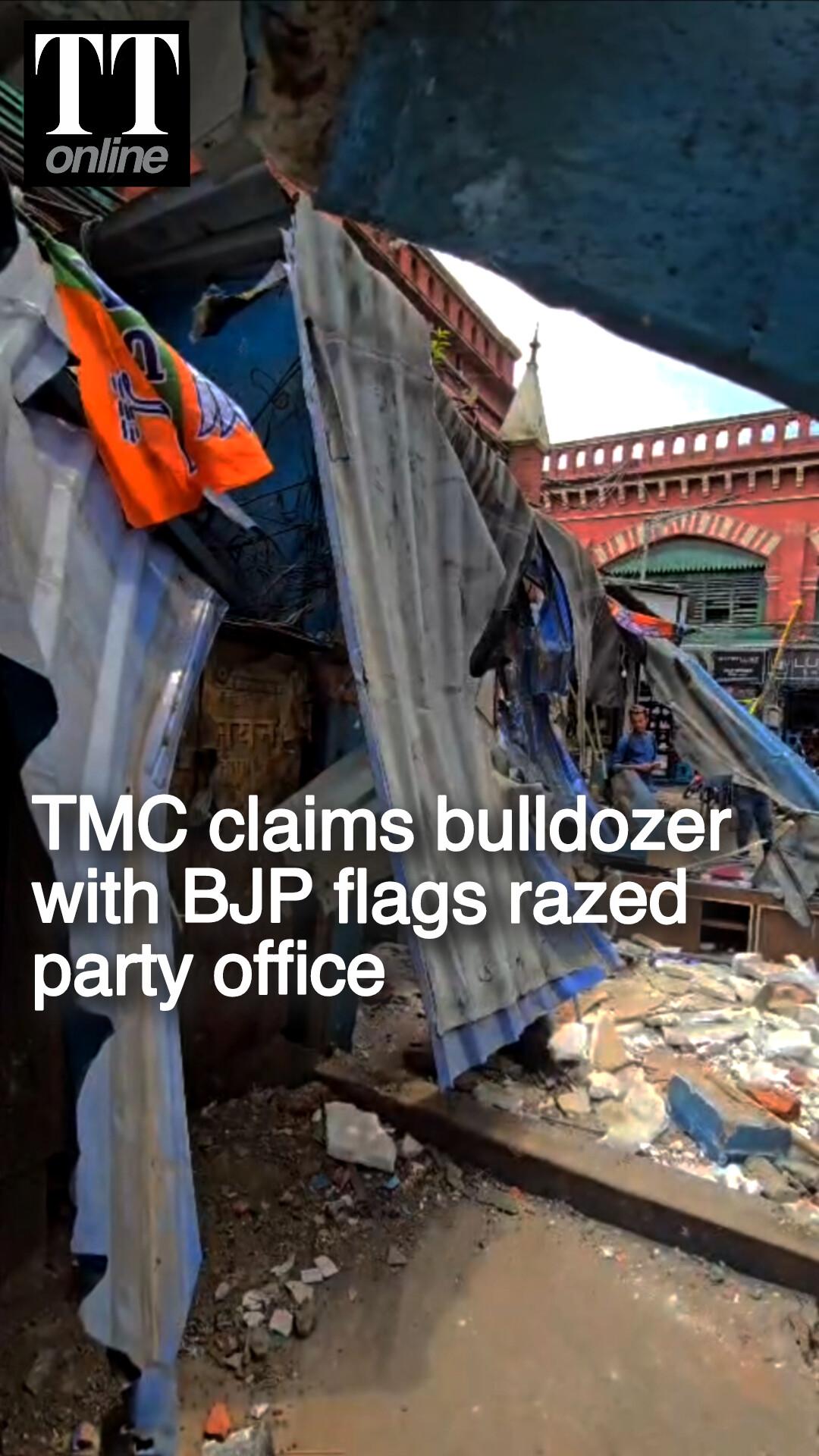 Bulldozer With BJP Flag Seen Razing Structures in Kolkata's New Market — What Unfolded