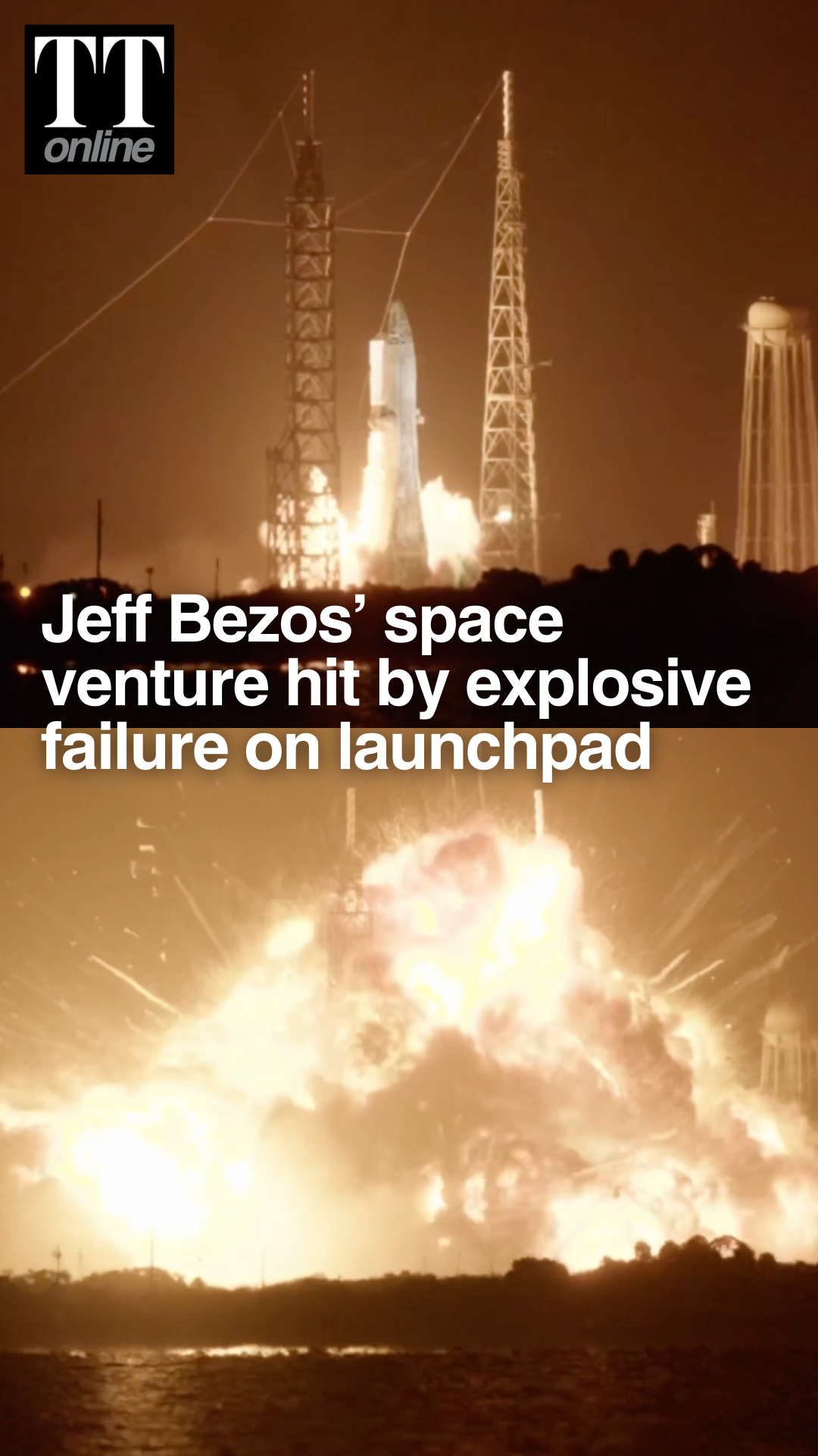 Jeff Bezos’ New Glenn Rocket Explodes in Massive Fireball During Florida Test