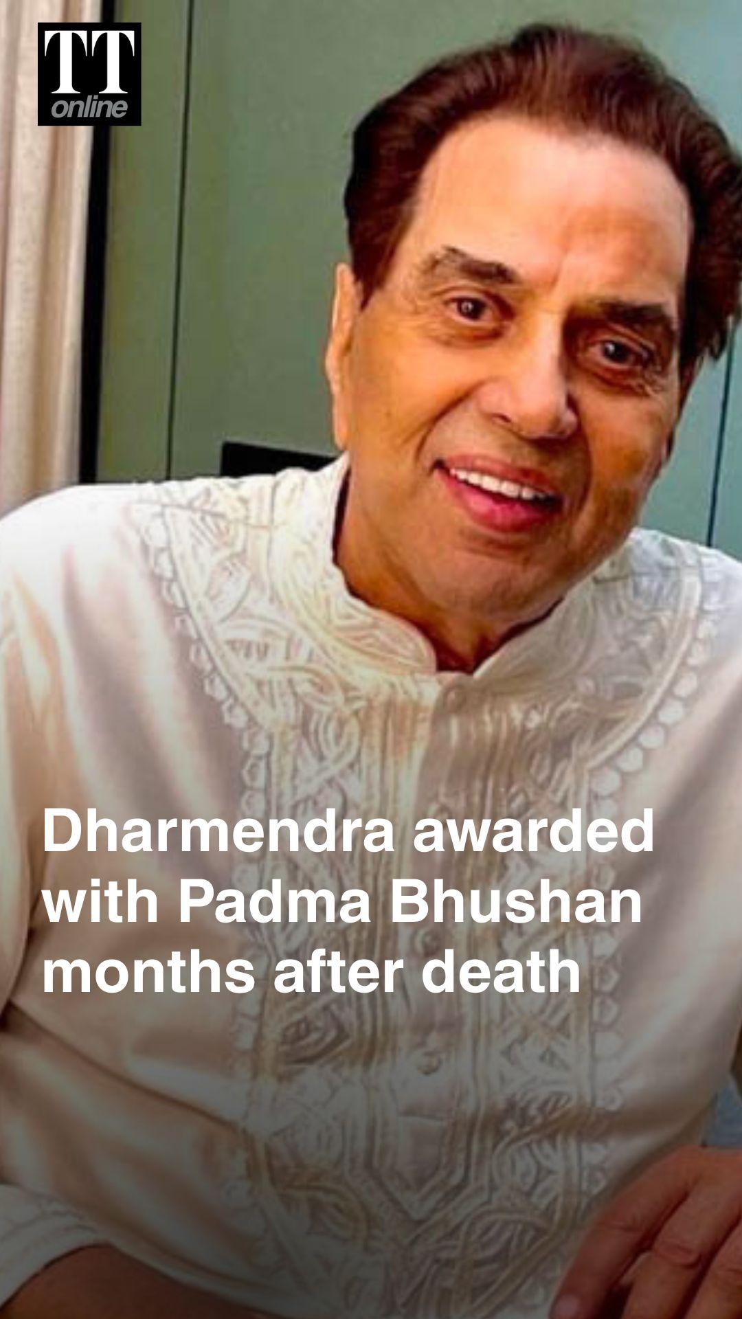 Dharmendra Honoured With Posthumous Padma Vibhushan at Padma Awards 2026 #dharmendra #padmabhushan