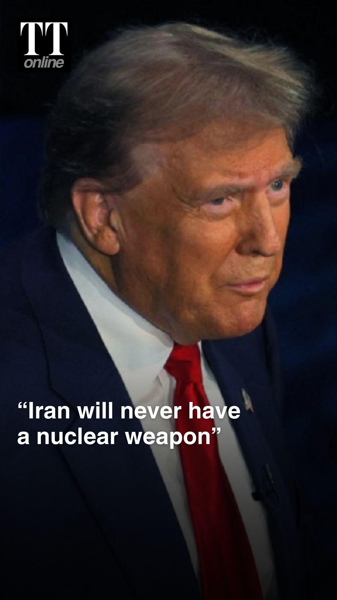 Trump Says Iran, "World’s Number One State Sponsor of Terror," Will Never Have Nuclear Weapons