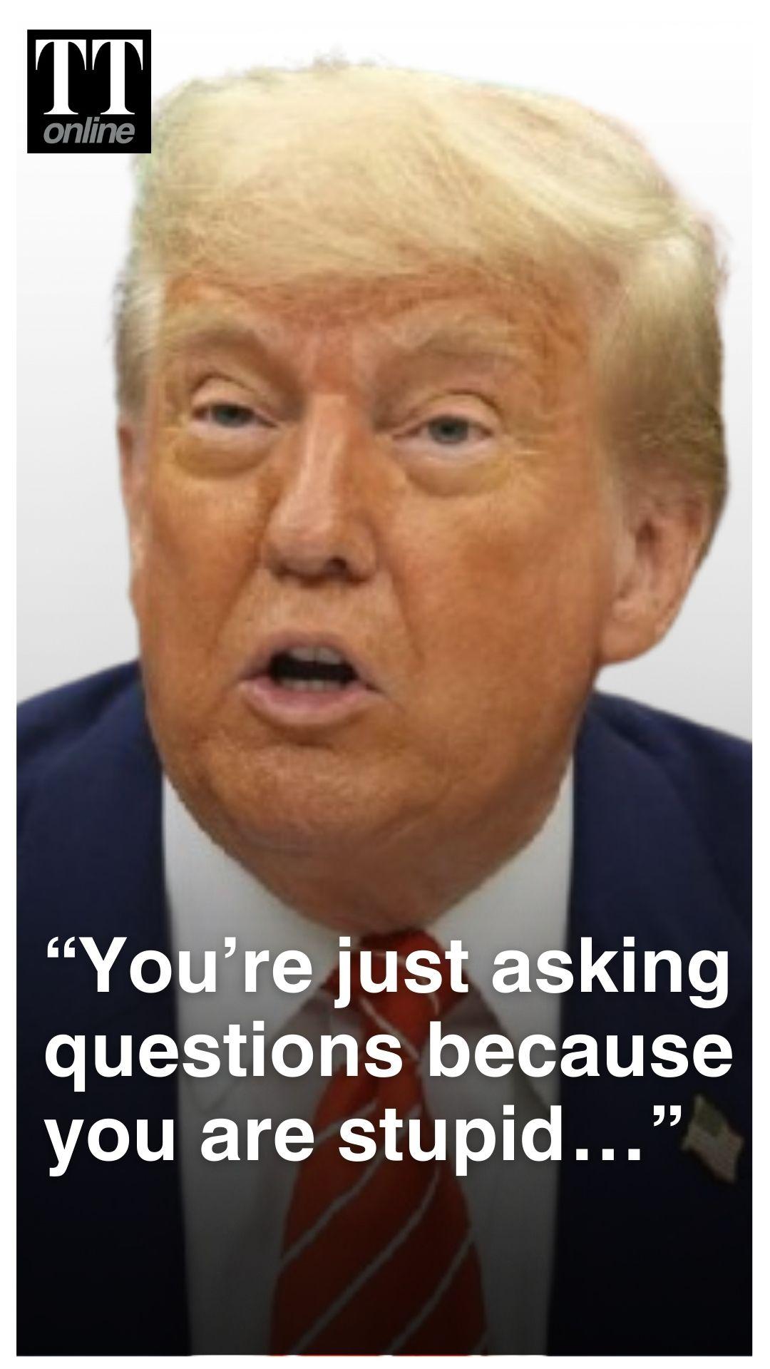 “Are You Stupid?” — Trump Tells Reporter Over Question on White House Shooting