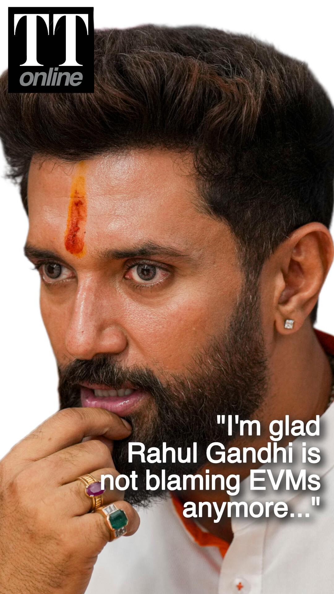 Chirag Paswan Counters Rahul Gandhi's Claim — "I'm Glad all EVMs are Safe Now"