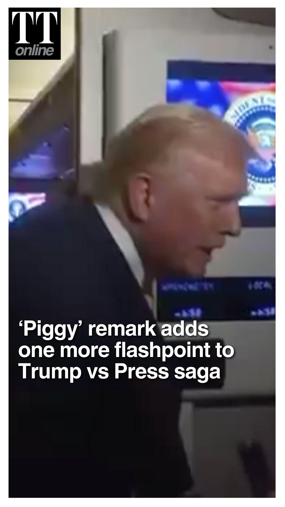 Trump’s ‘Piggy’ Comment to Journalist Goes Viral Amid Epstein Questions, White House Defends