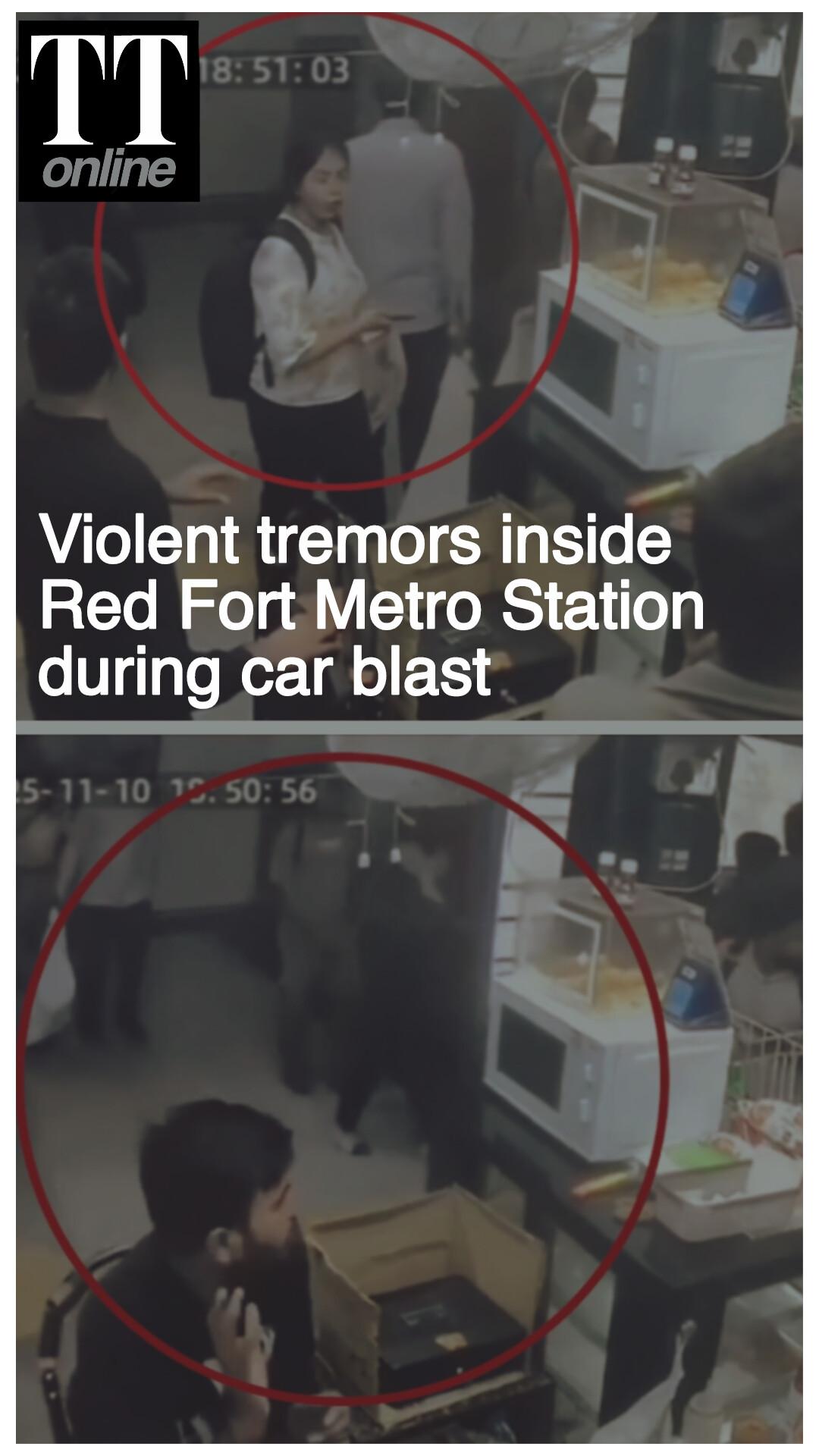 Watch | CCTV Shows Tremors, Panic Inside Metro Station During the Blast Near Red Fort