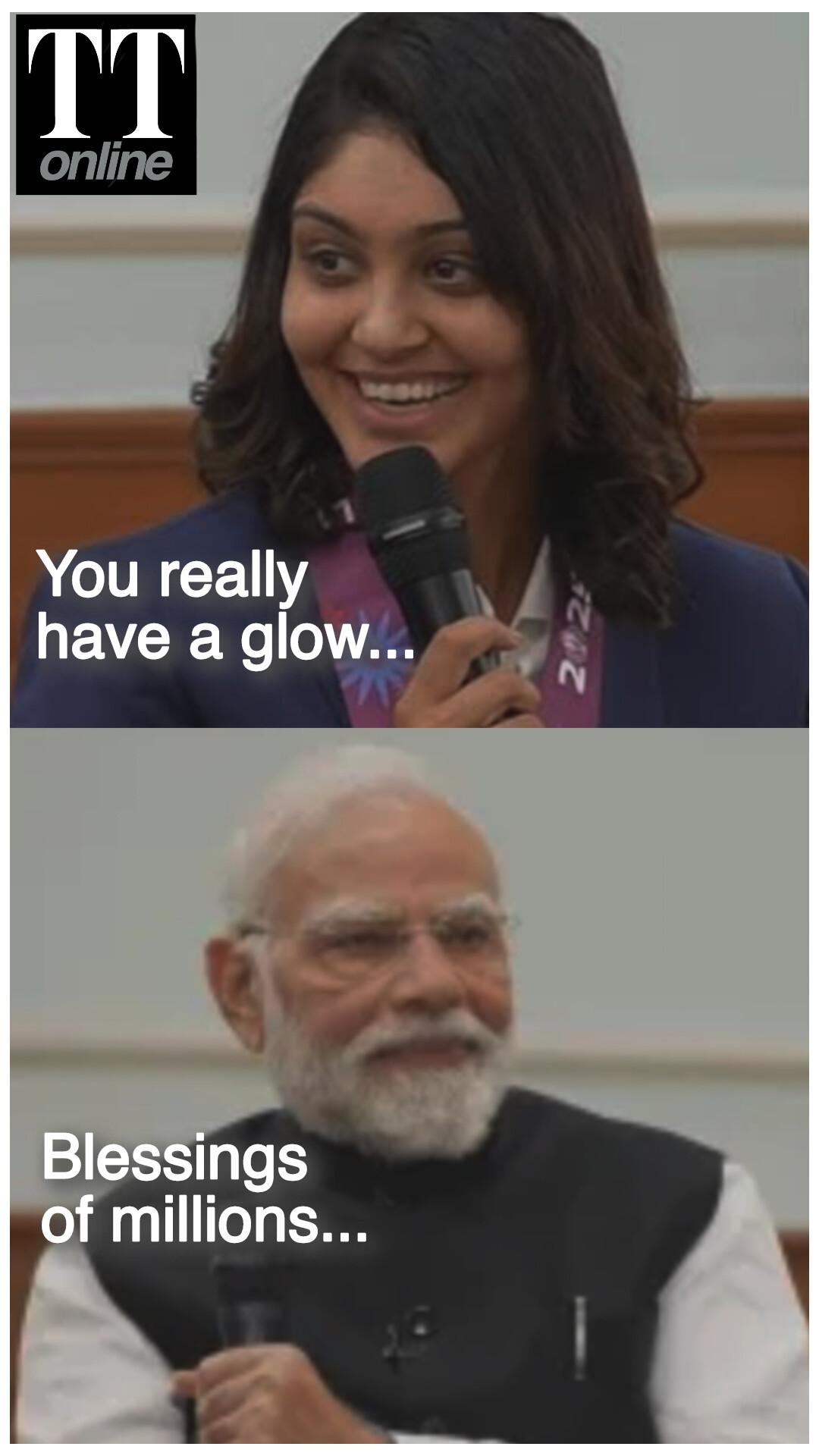 Harleen Deol Asks PM Modi His Skincare Routine, He Bursts Into Laughter Then Says...