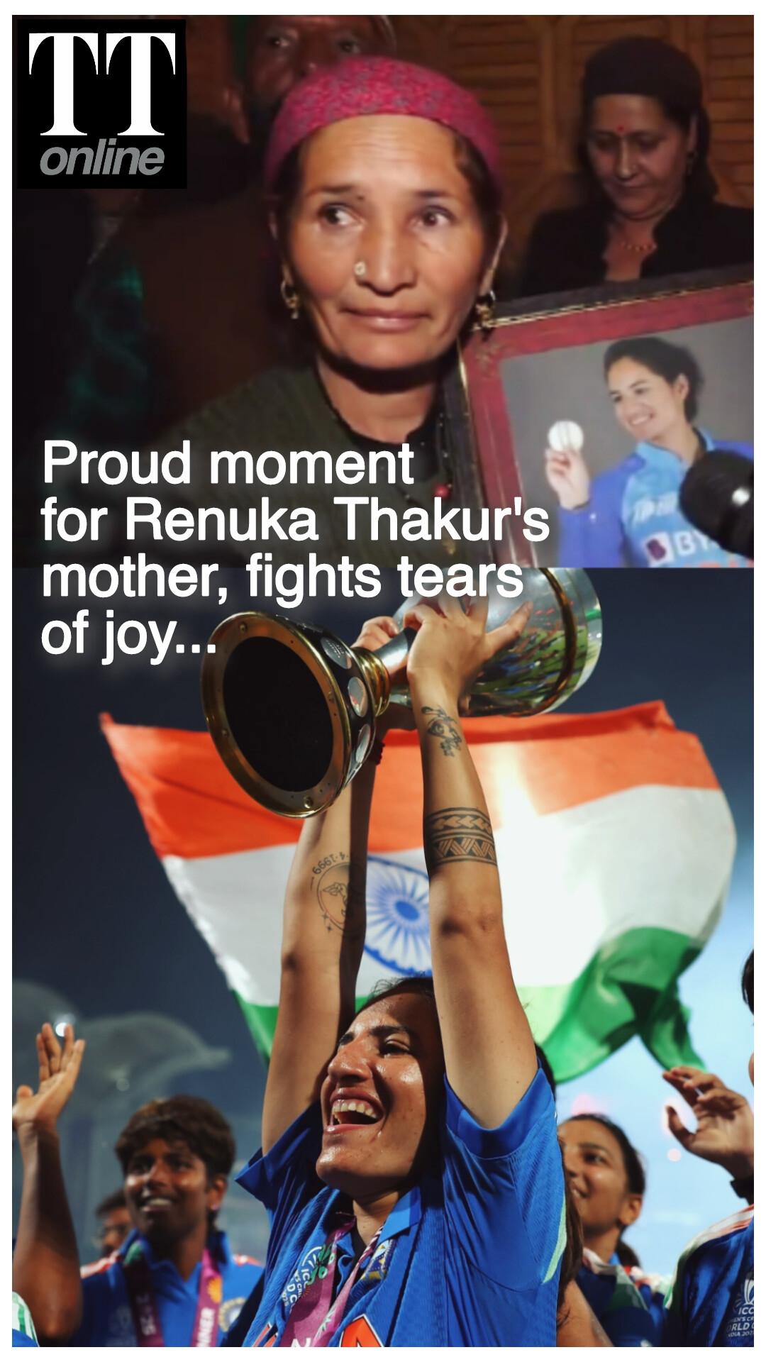 Renuka Thakur's Mother Bursts Into Tears as India Lifts World Cup Trophy