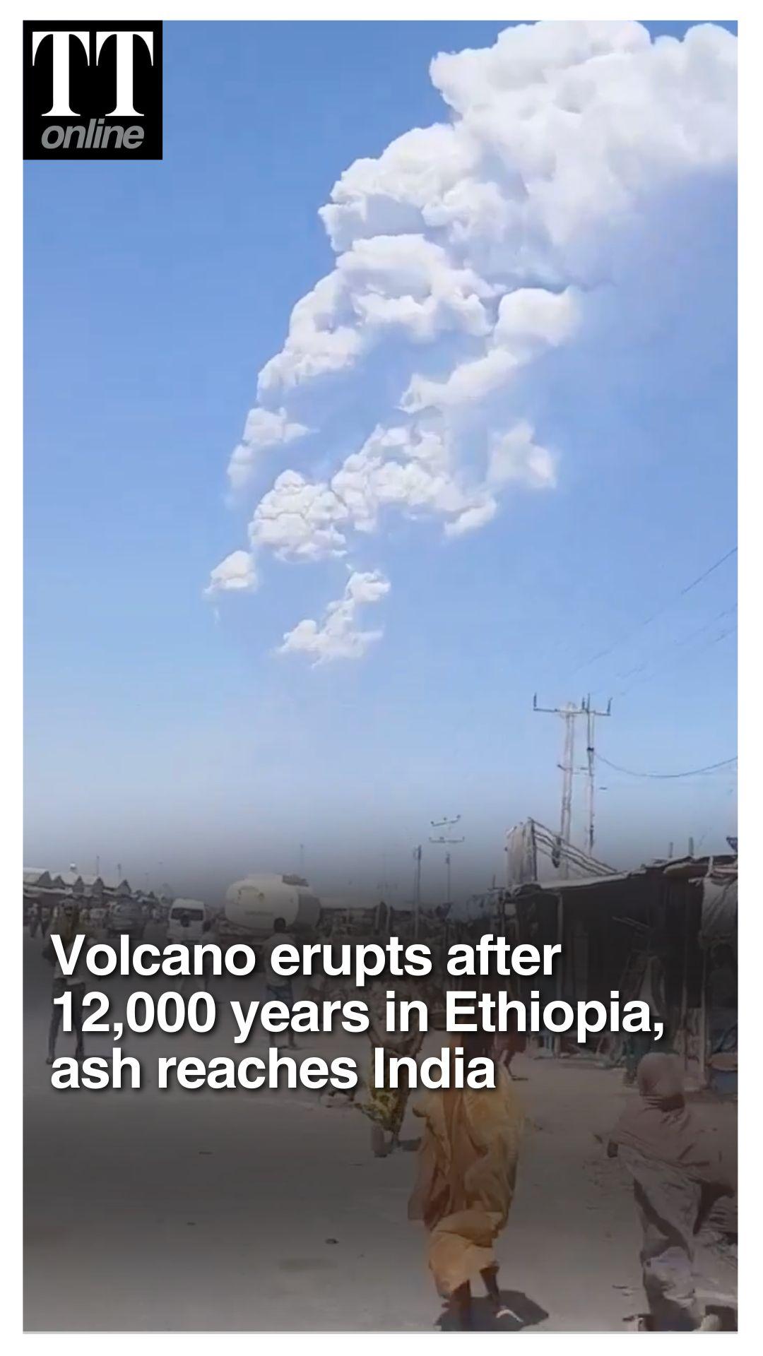 Ethiopia’s Hayli Gubbi Volcano Erupts: Ash Cloud Reaches India, Disrupts Flights & Worsens Delhi Air