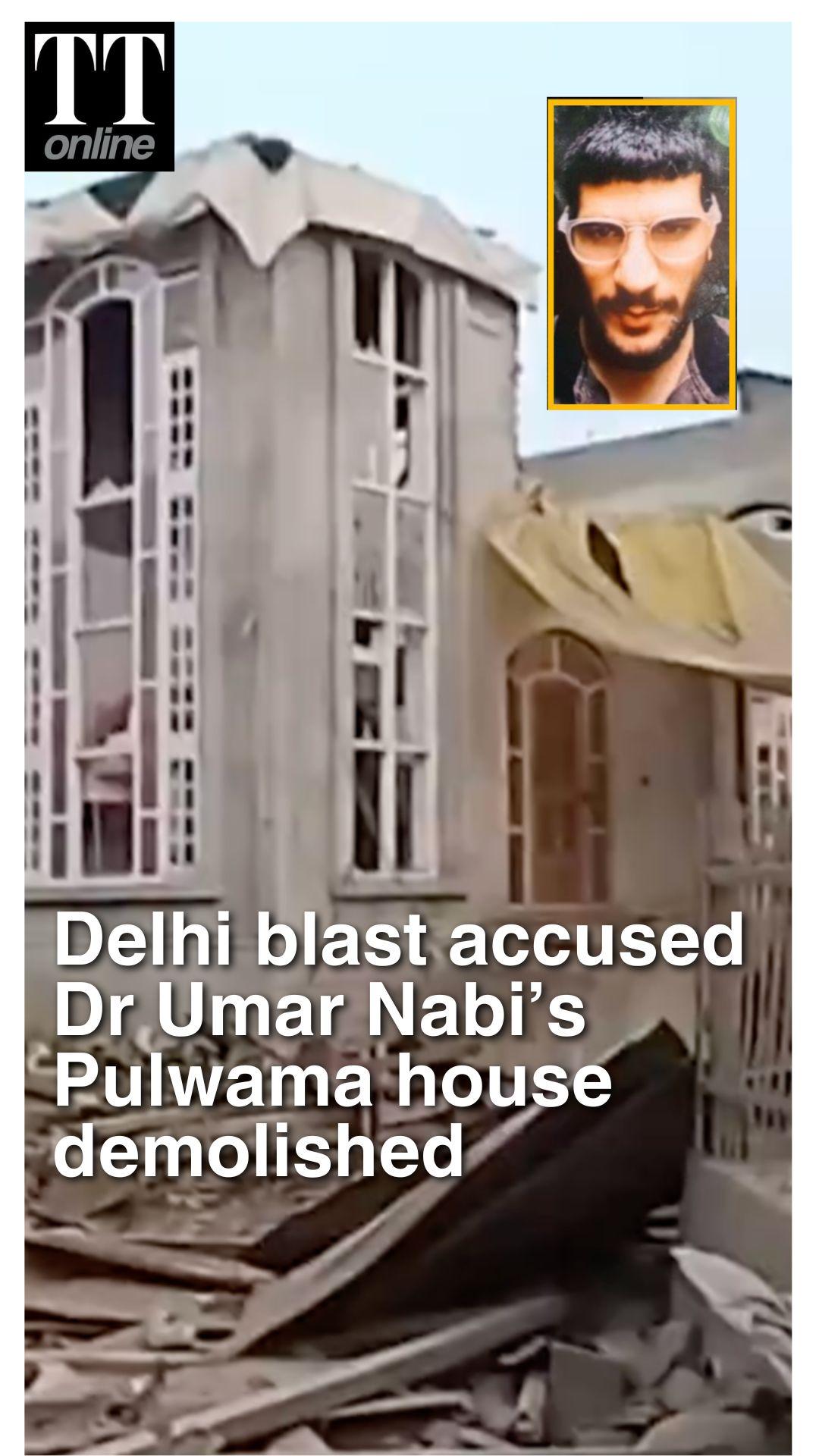 Red Fort Car Blast Case: Security Forces Demolish Umar Nabi’s House in J&K’s Pulwama