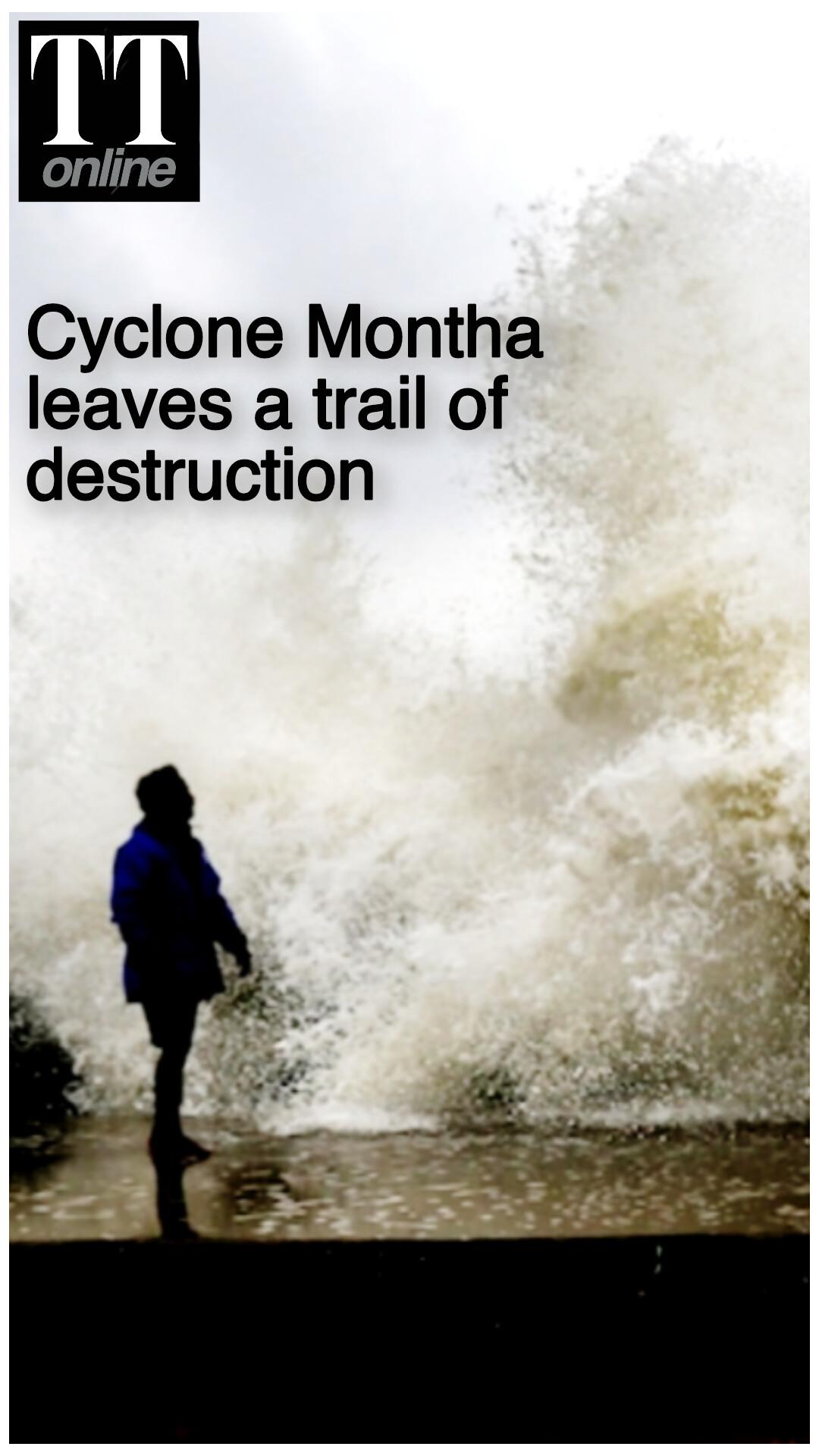 Cyclone Montha Hits Andhra and Odisha Coasts Causing Widespread Damage, Landslides