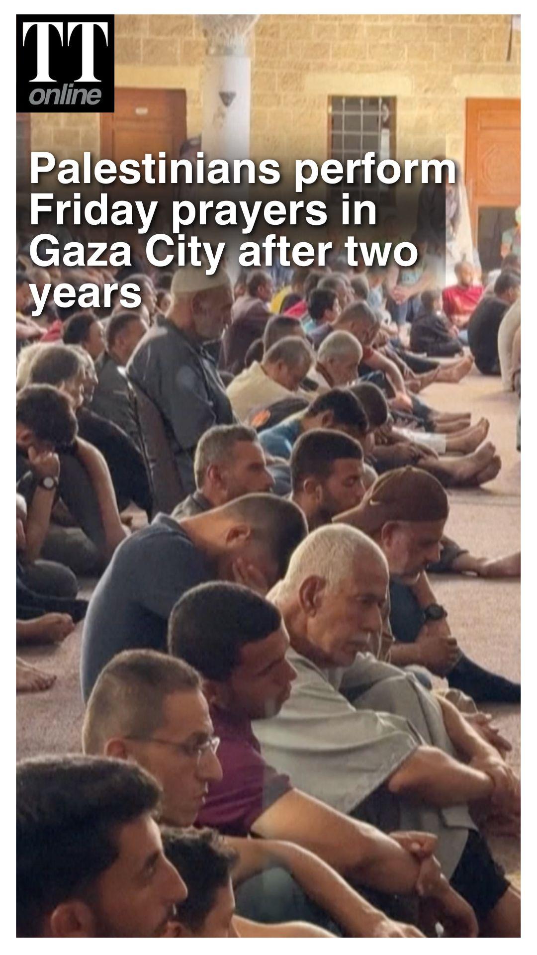 Gazans Perform Friday Prayers At Gaza City Mosque That Was Shut Over Two-year War