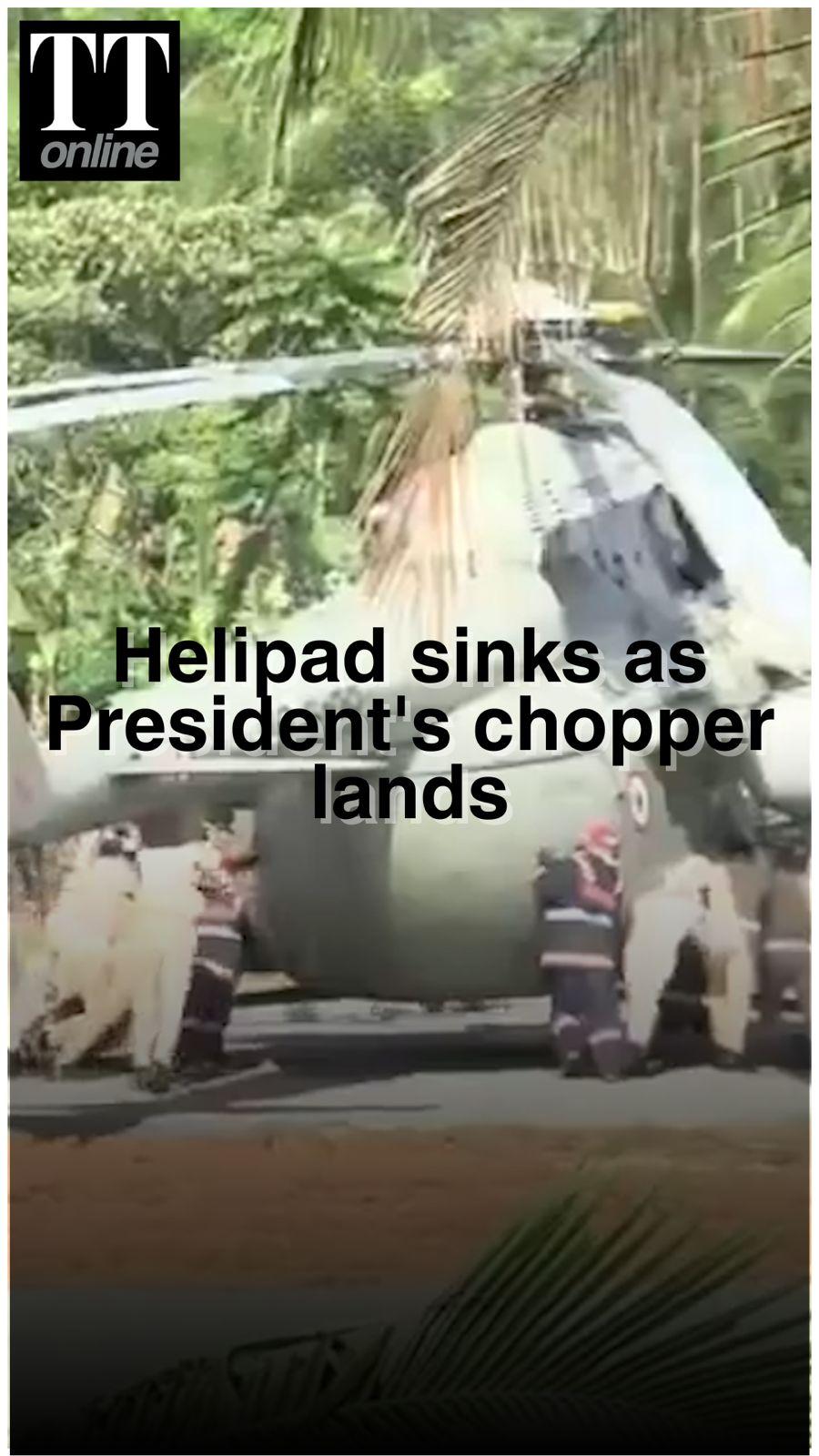 New Helipad Sinks as President Murmu's Helicopter Lands in Kerala