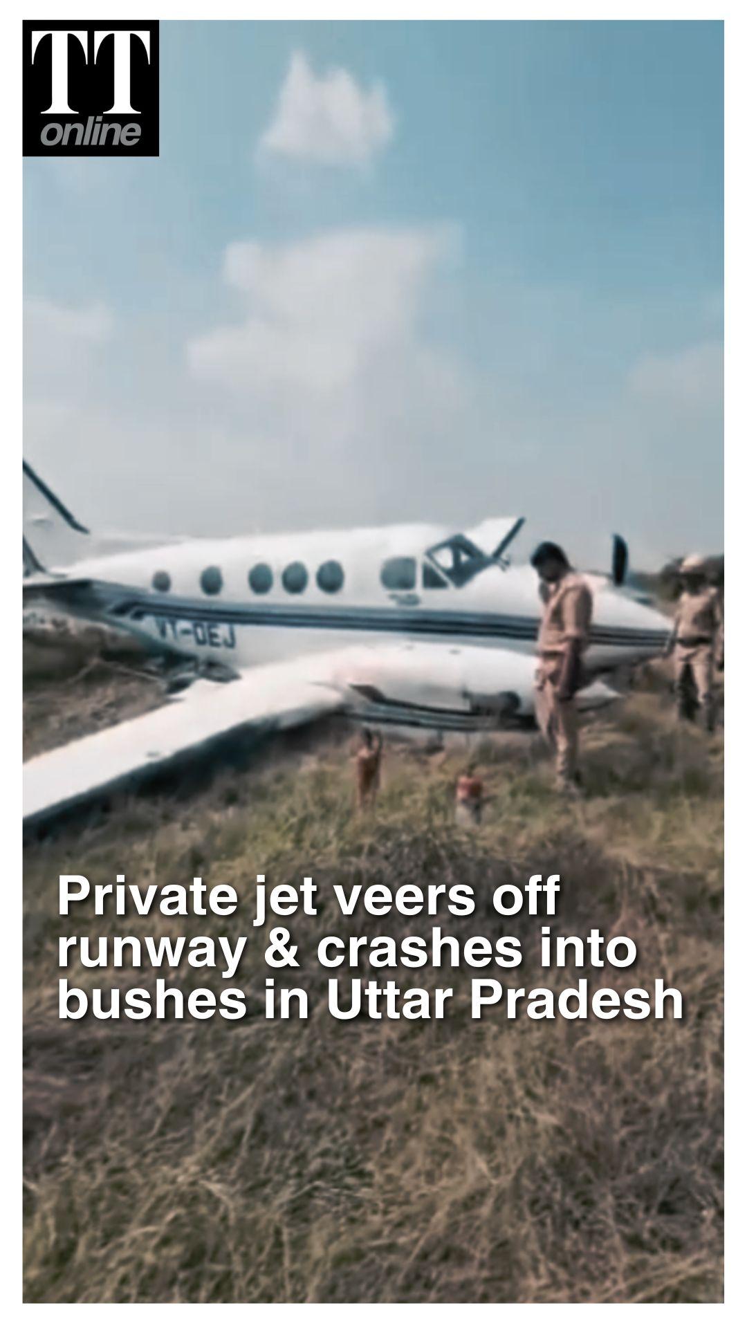Private Jet Skids Off Runway in Uttar Pradesh, All Onboard Safe